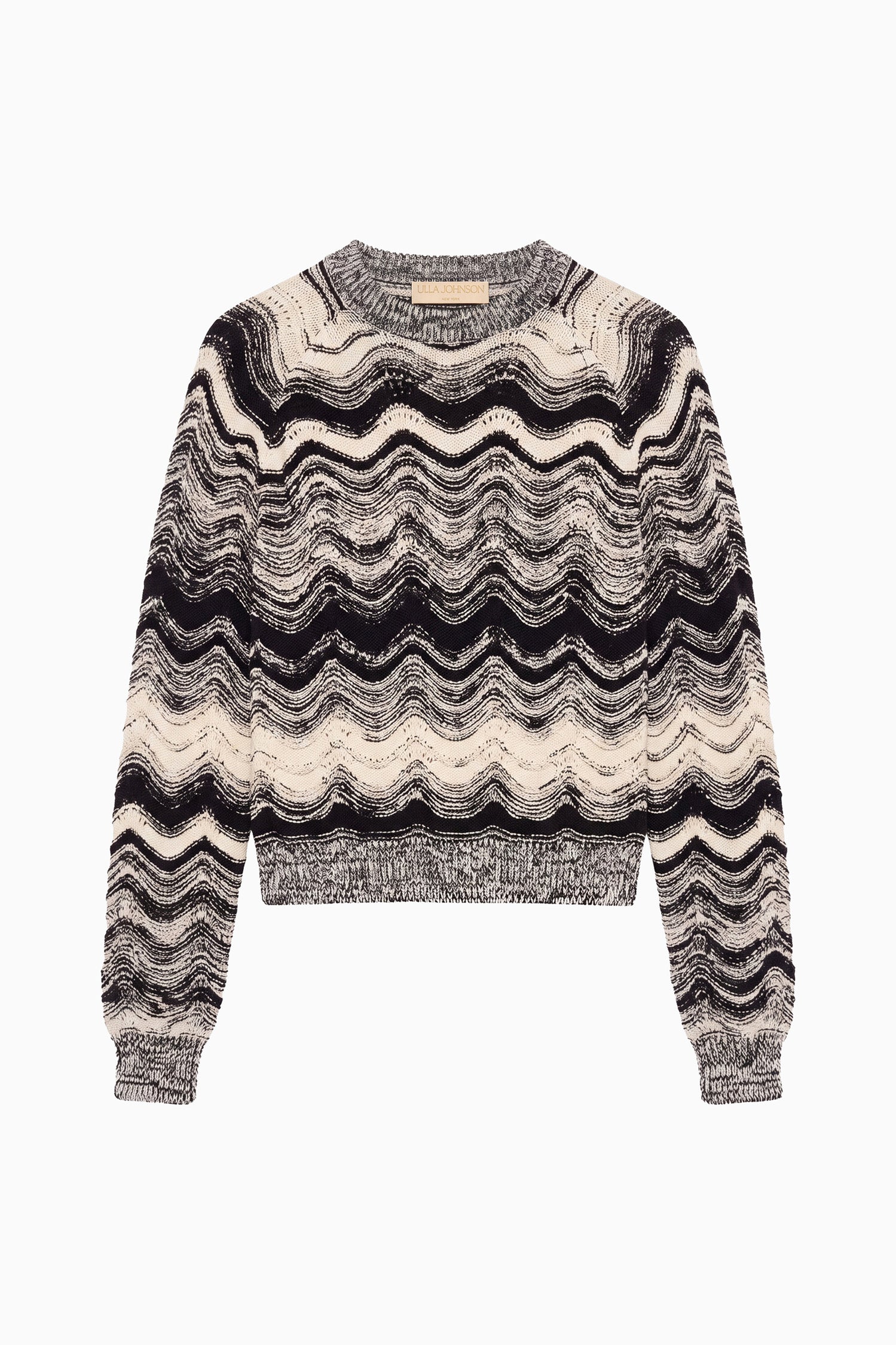 Ulla Johnson Carmen pullover in maglia - Noir/Gardenia