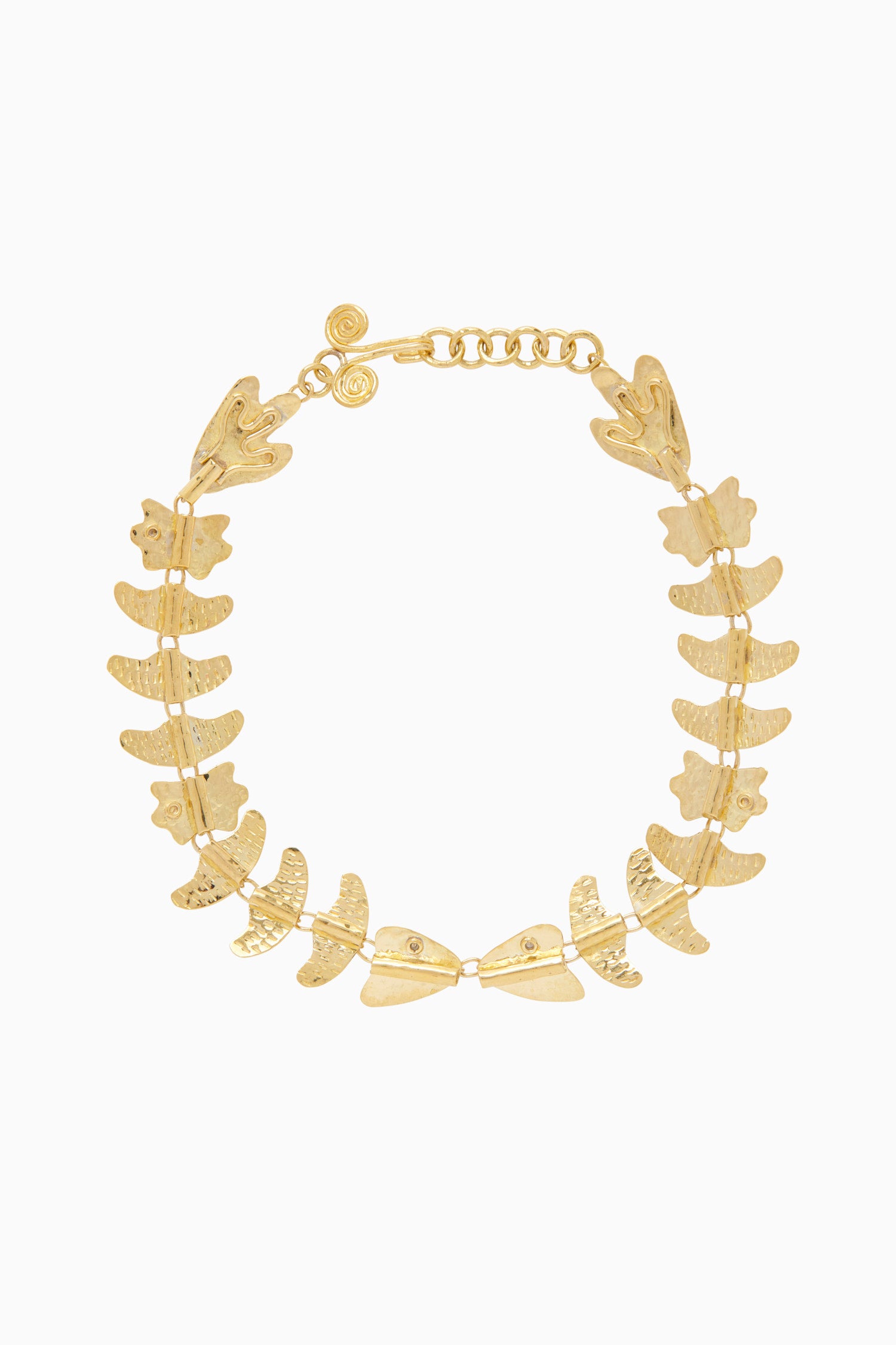 Ulla Johnson Hand Hammered Chain Necklace - Brass