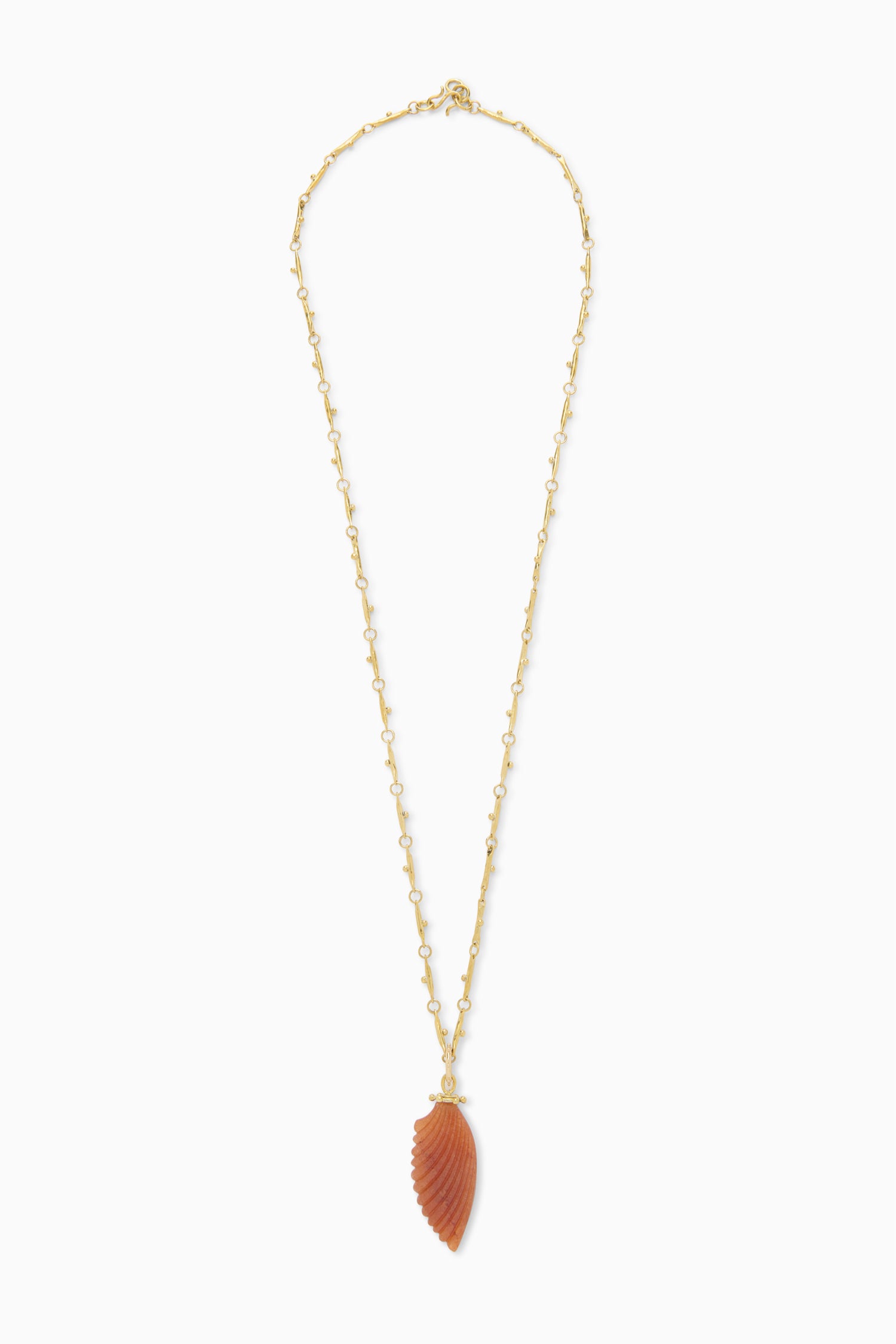 Large Wing Charm Necklace - Pink Aventurine