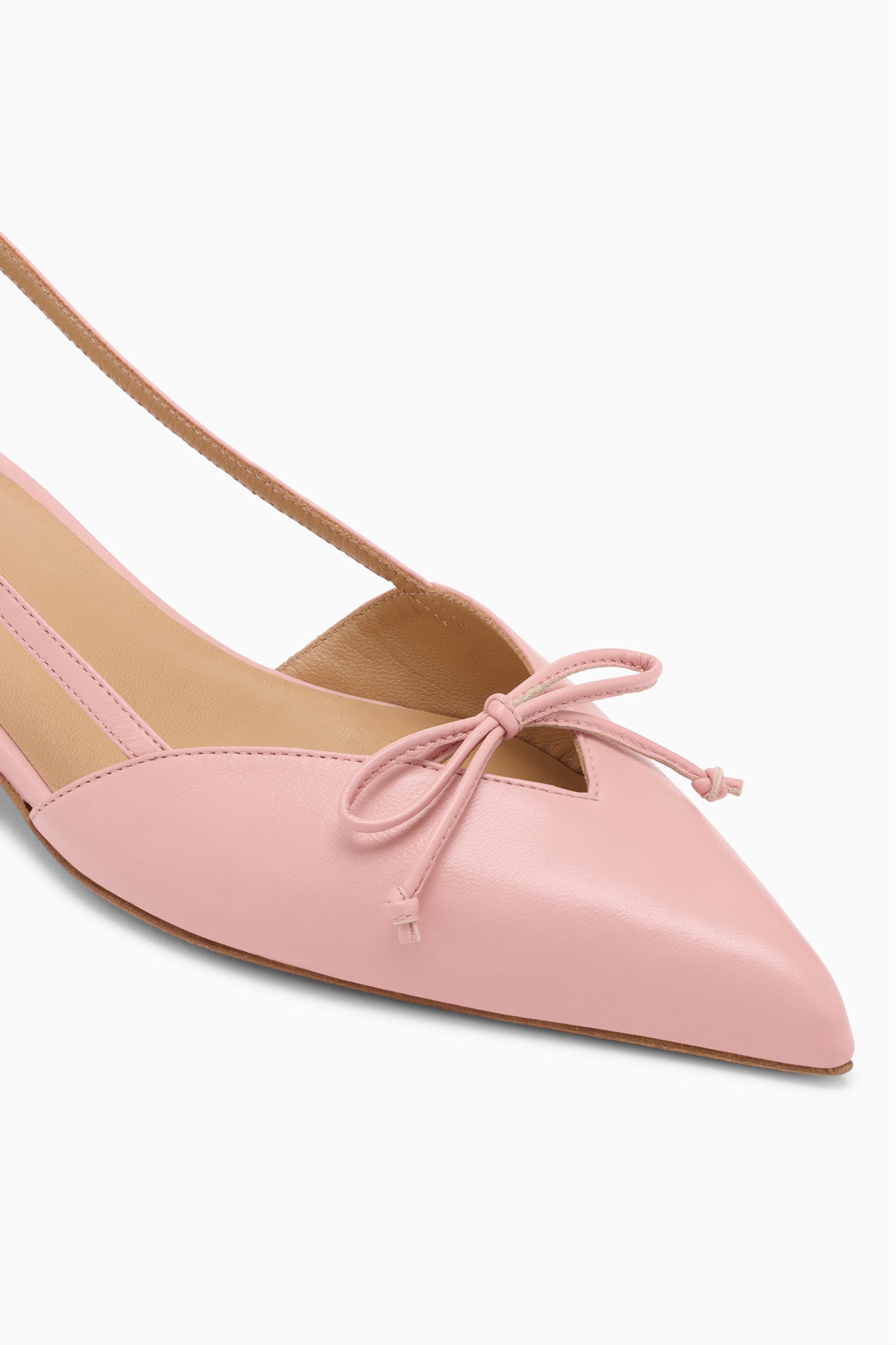 Ulla Johnson Slingback Con Tacón De Gatito Y Lazo - Seashell
