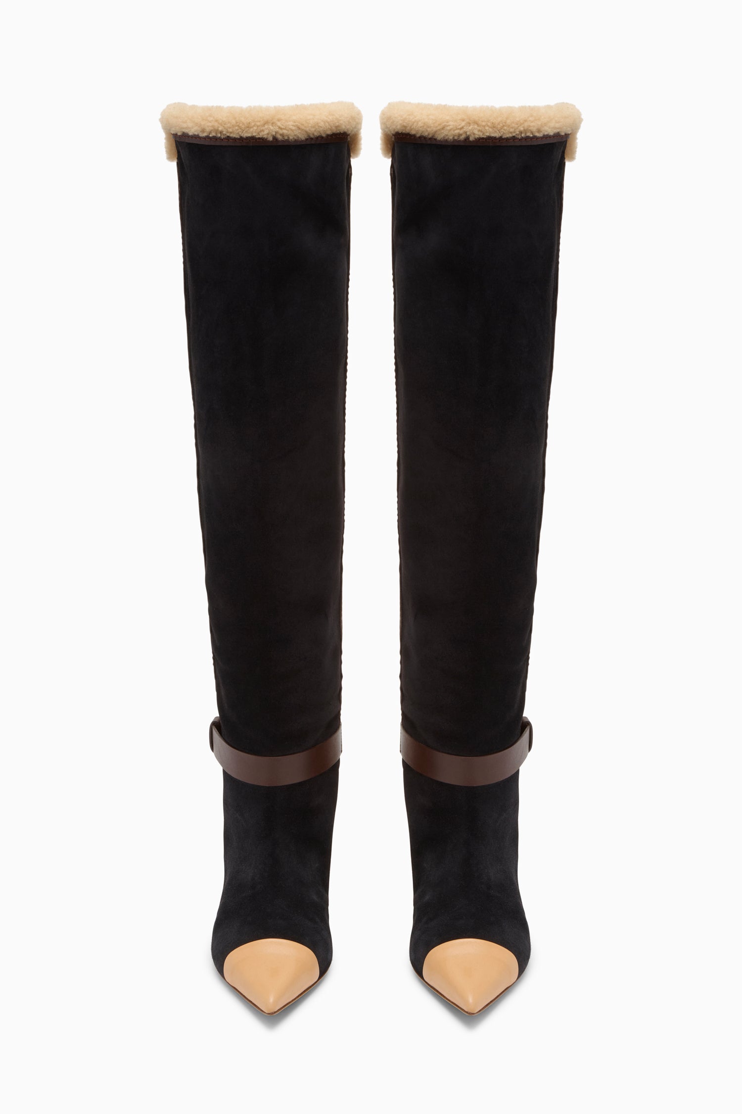 Ulla Johnson Kiki Patchwork Boot - Almond Mixte