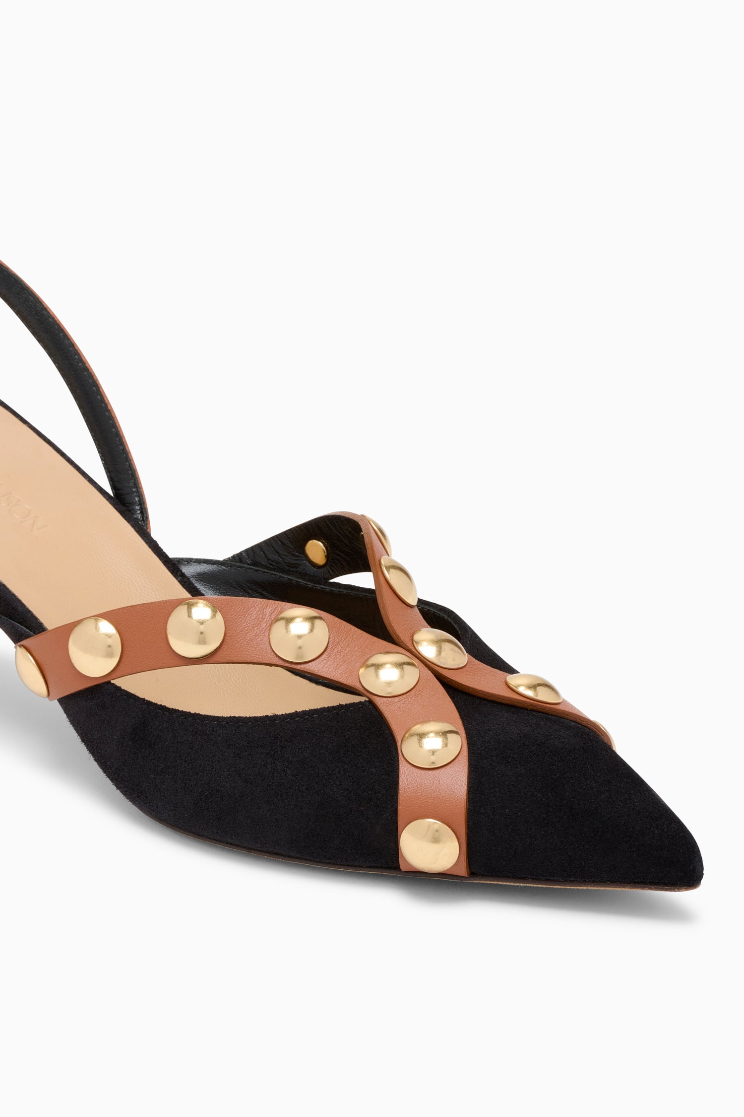 Ulla Johnson Vendome Studded Kitten Heel - Noir Mixte