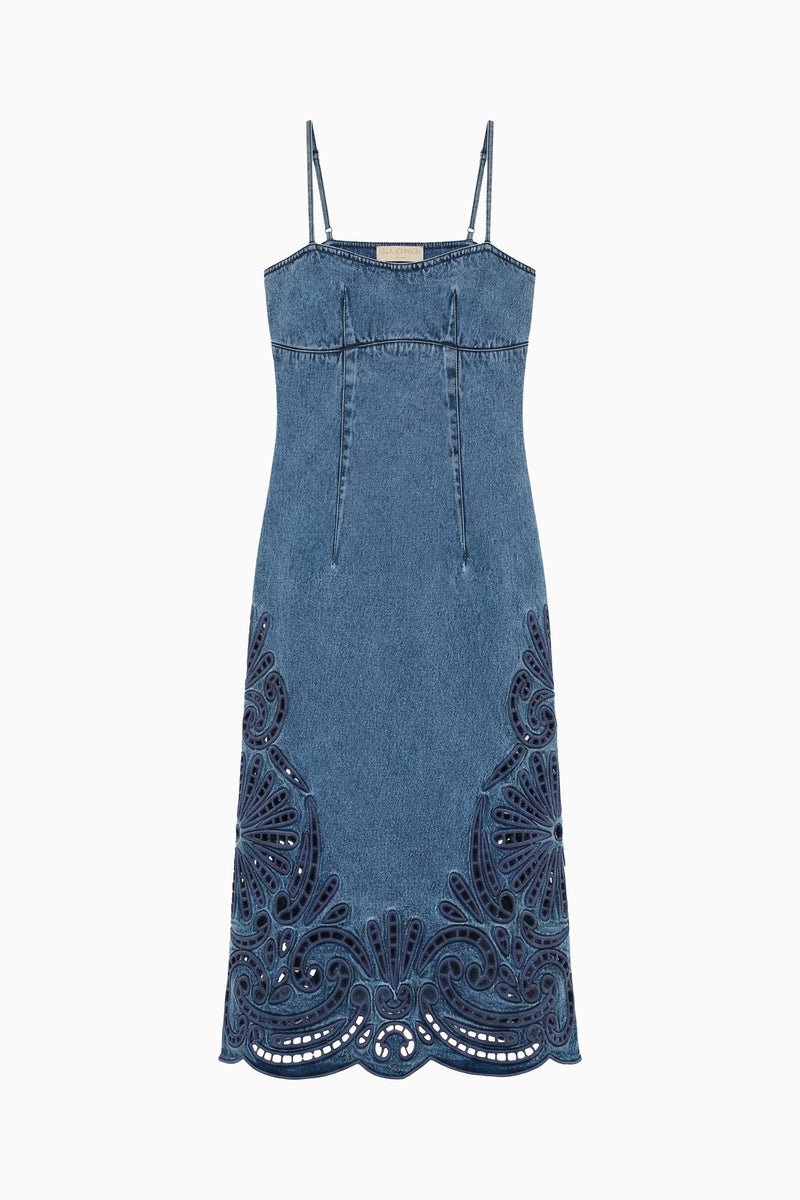 ulla johnson devi denim dress Ulla Johnson Devi Denim Dress