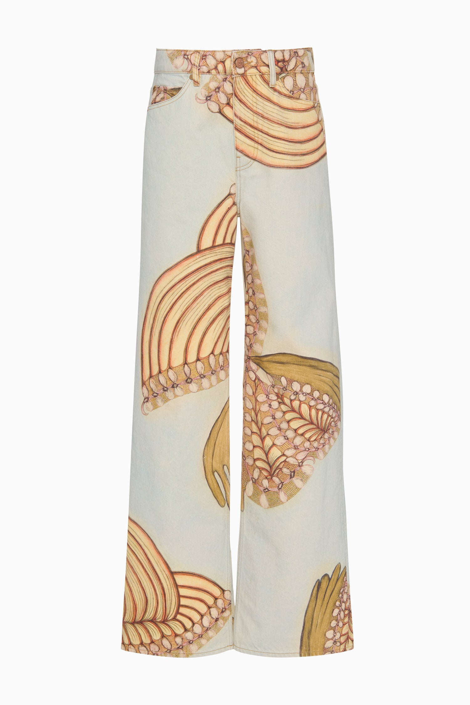 Ulla Johnson The Willow Wide Leg Jean - Water Blossoms