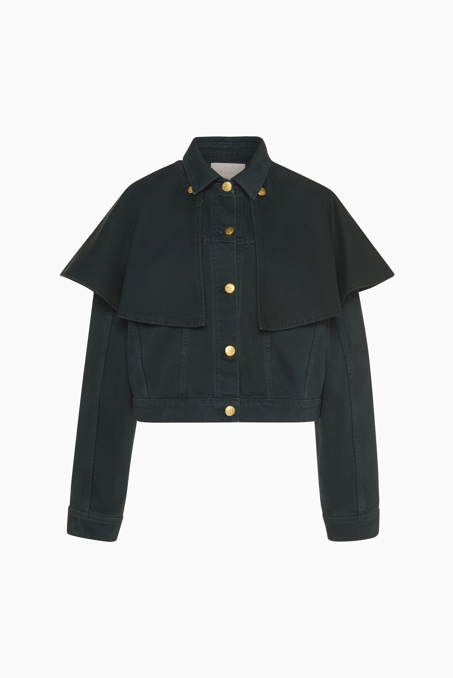 The Agata Denim Cape Jacket - Hunter