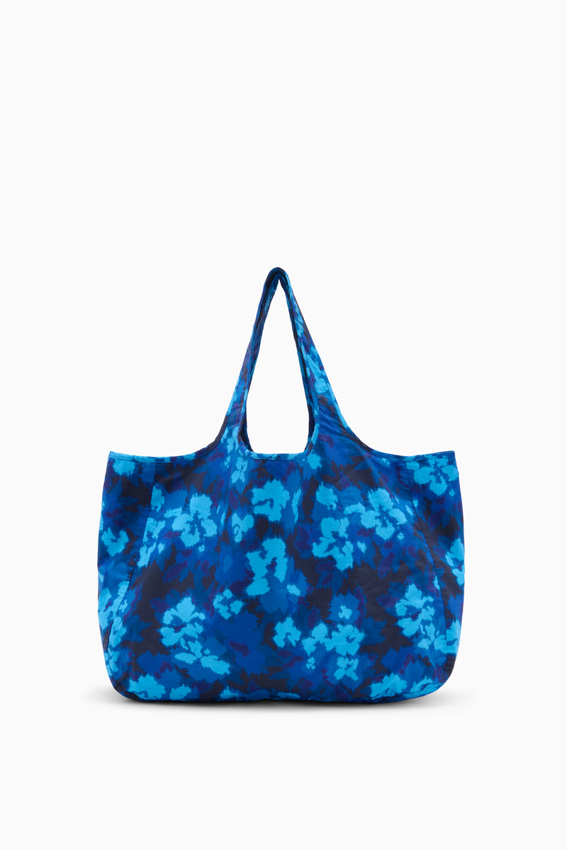 Kamari Tote - Azure Quilted Cotton Tote Bag with Wallet