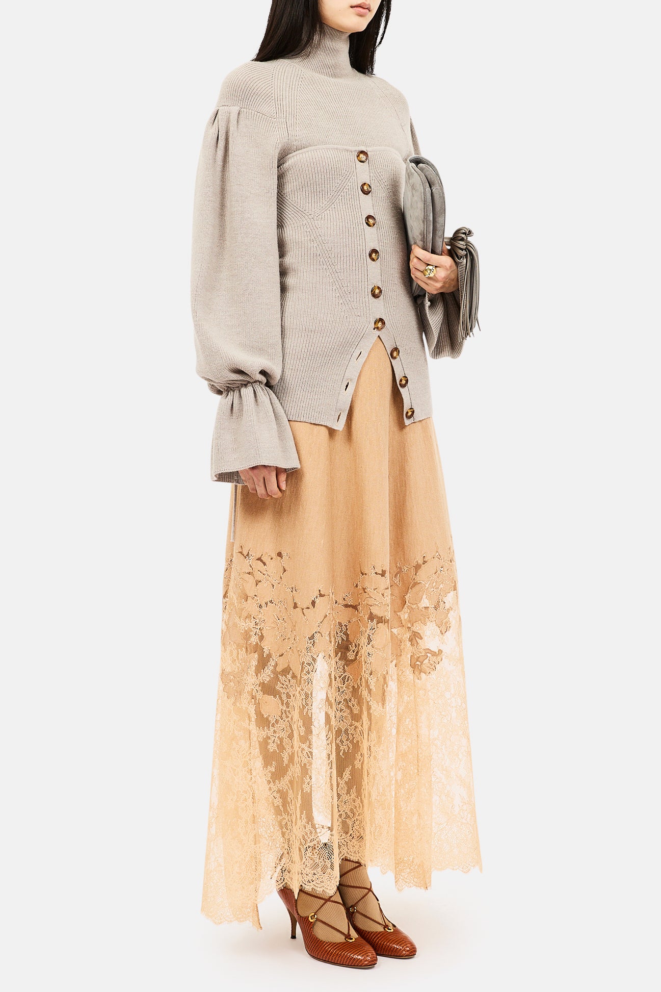 Ulla Johnson Yanni Strapless Knit Top - Pebble