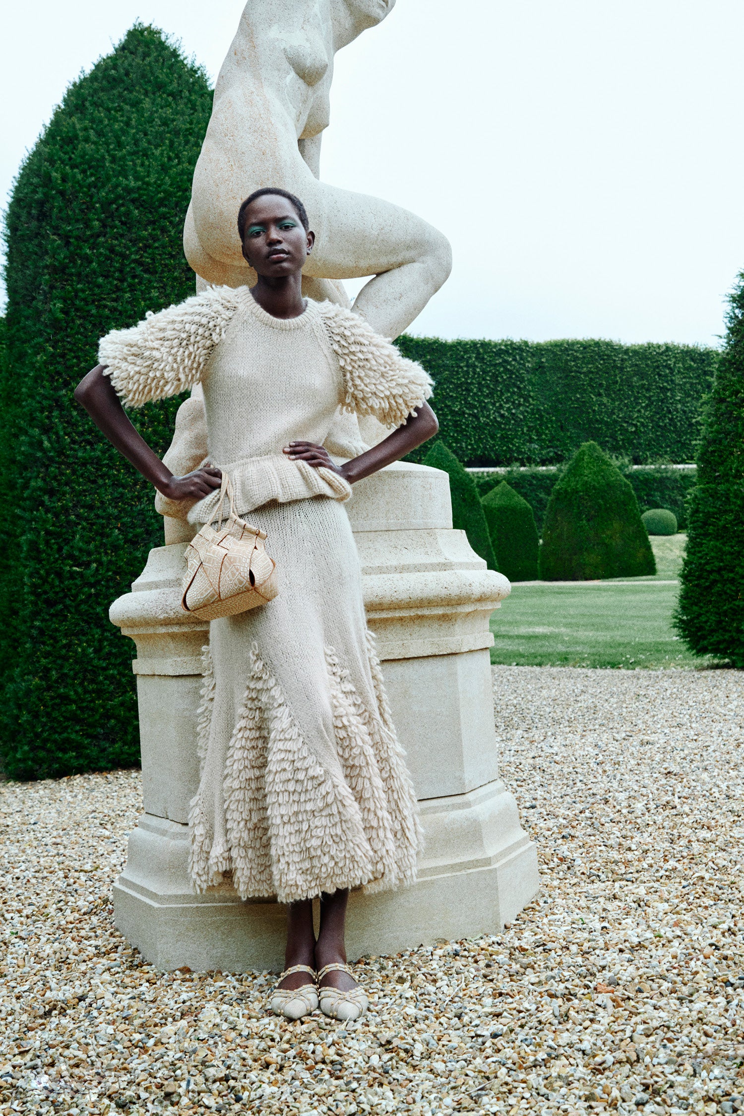 Nathalie Trumpet Skirt - Alabaster