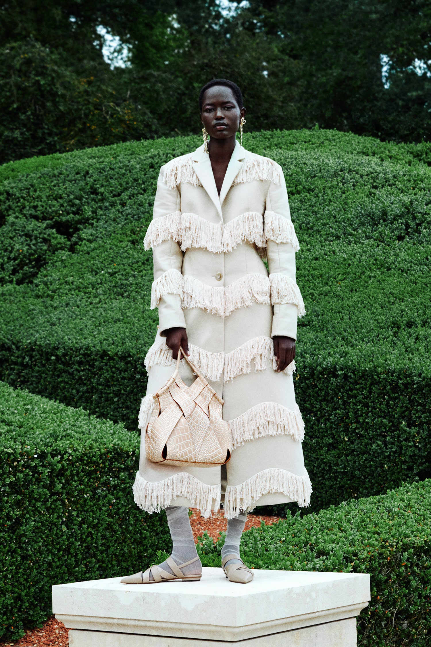 Ulla Johnson Lata Fringe Coat - Khaki