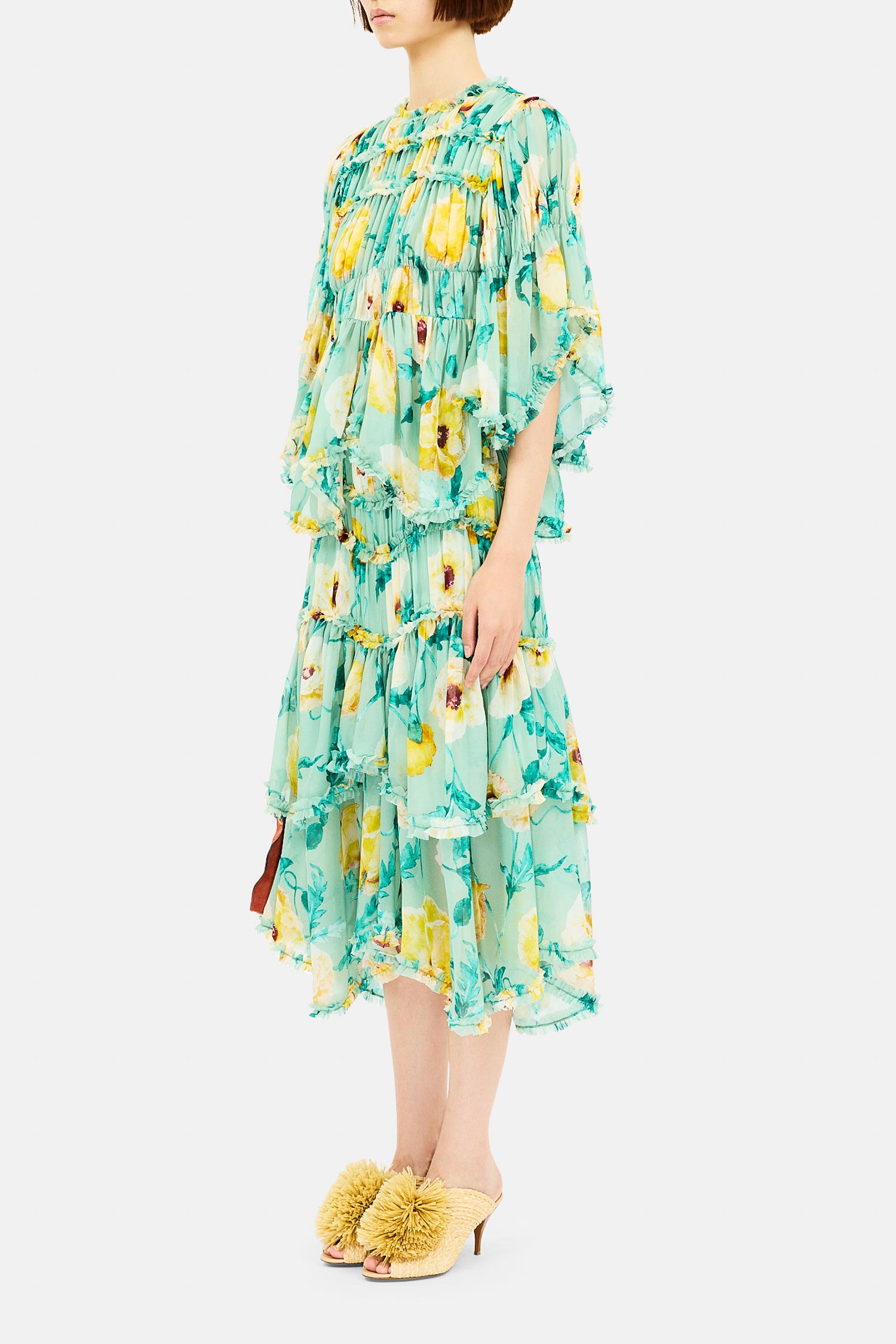 Ulla Johnson Lenore Gestuftes Midirock – Celadon