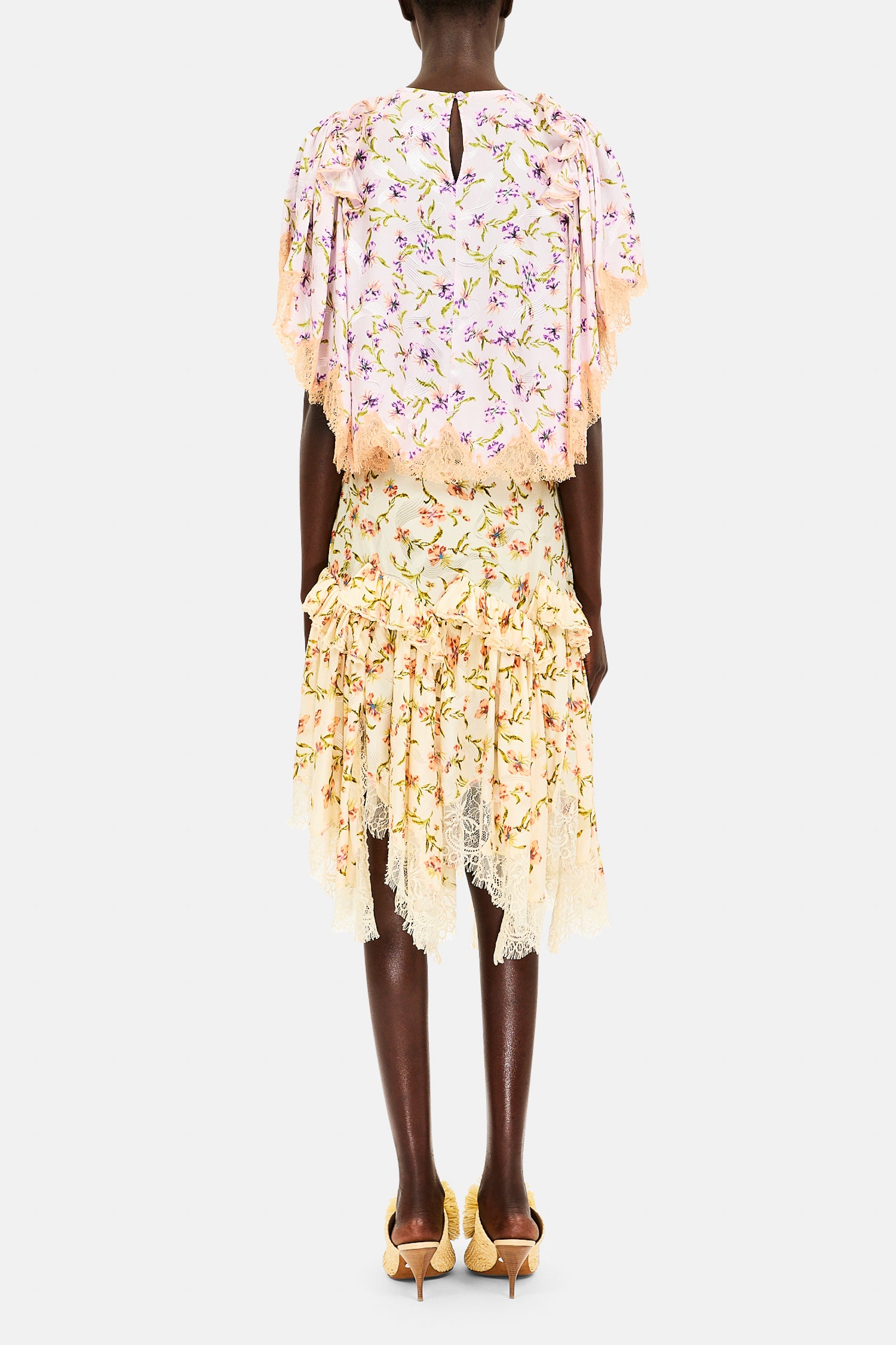 Ulla Johnson Jupe Midi à Volants Isolina - Opal