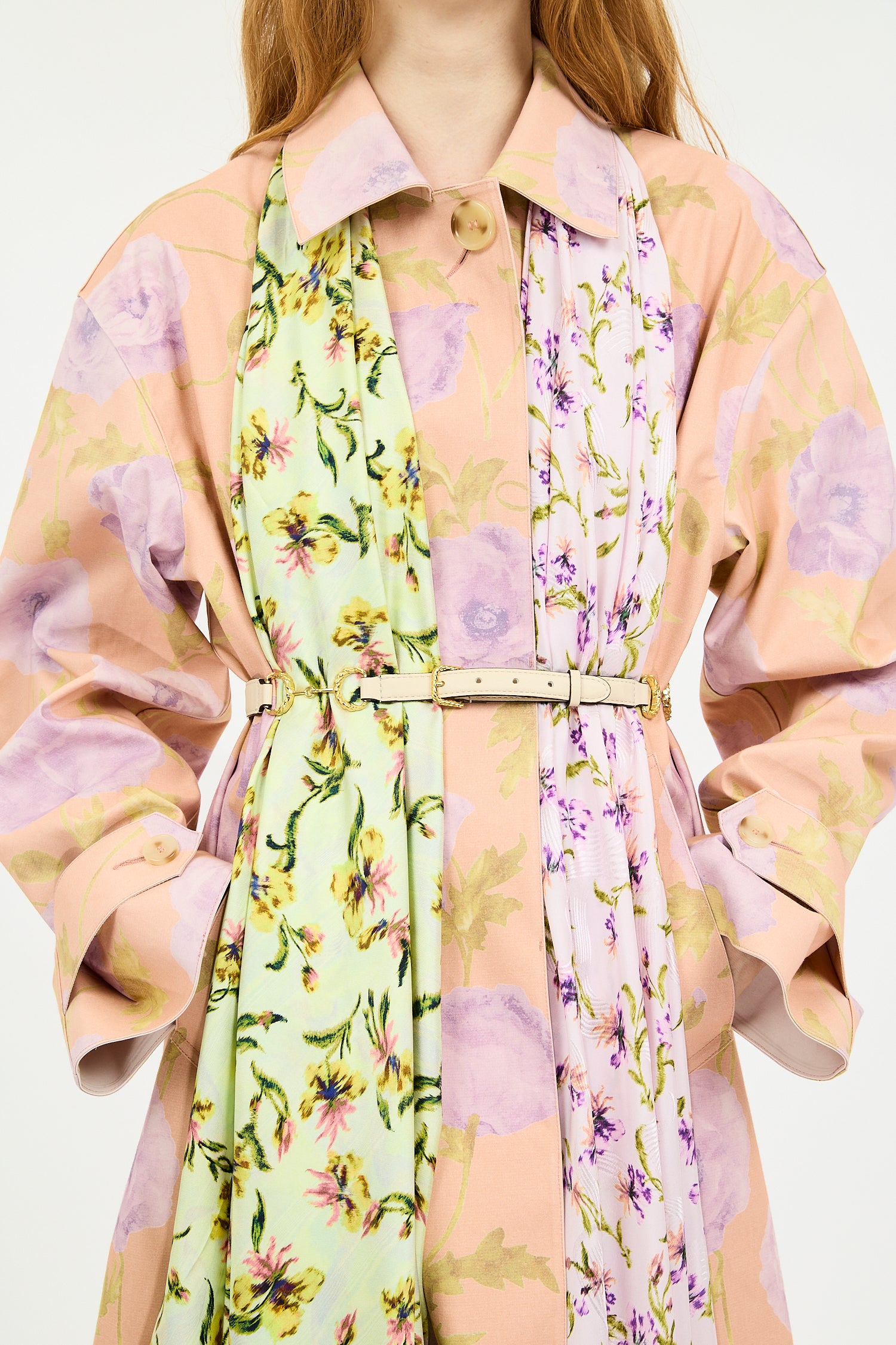 Ulla Johnson Trench-Coat Imprimé Cadogan - Blush Poudré