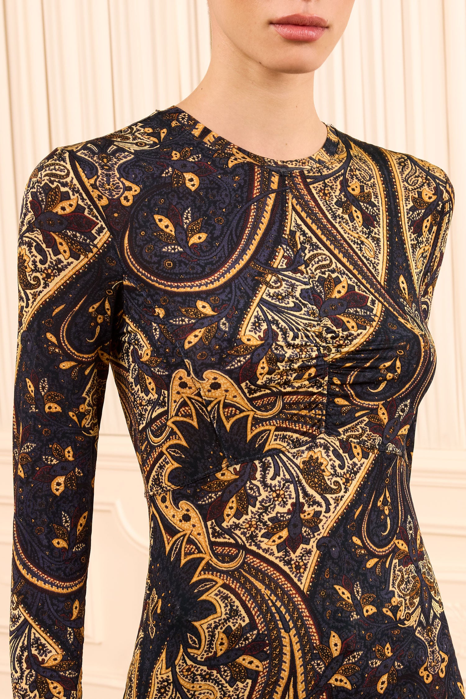 Ulla Johnson Neri Long Sleeve Jersey Top - Twilight Paisley