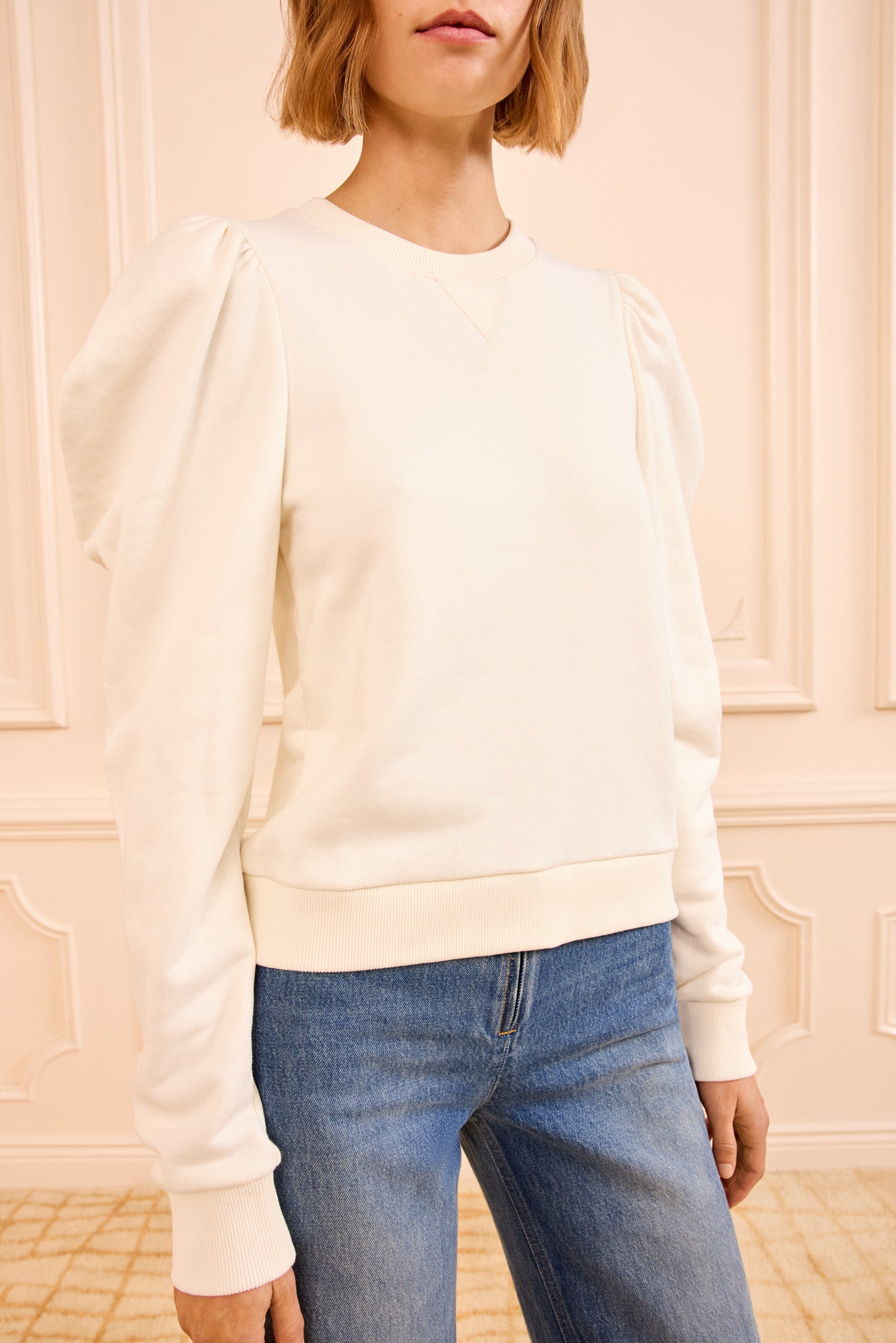 Adeline Terry Pullover - Creme