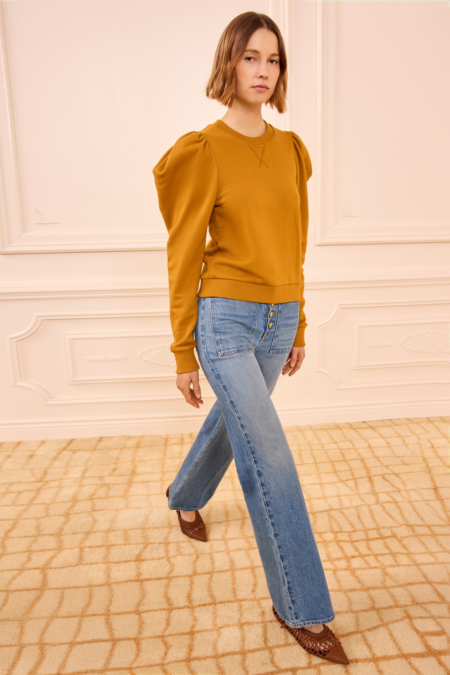 Ulla Johnson Adeline Terry Pullover - Tourmaline