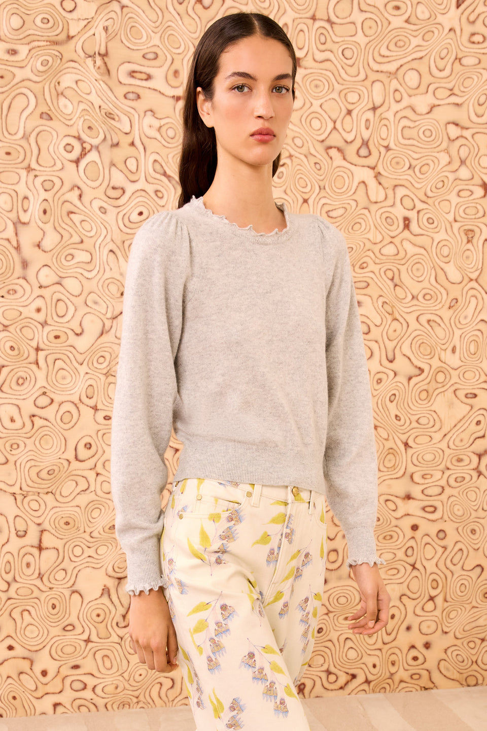 Adette Long Sleeve Pullover - Pebble