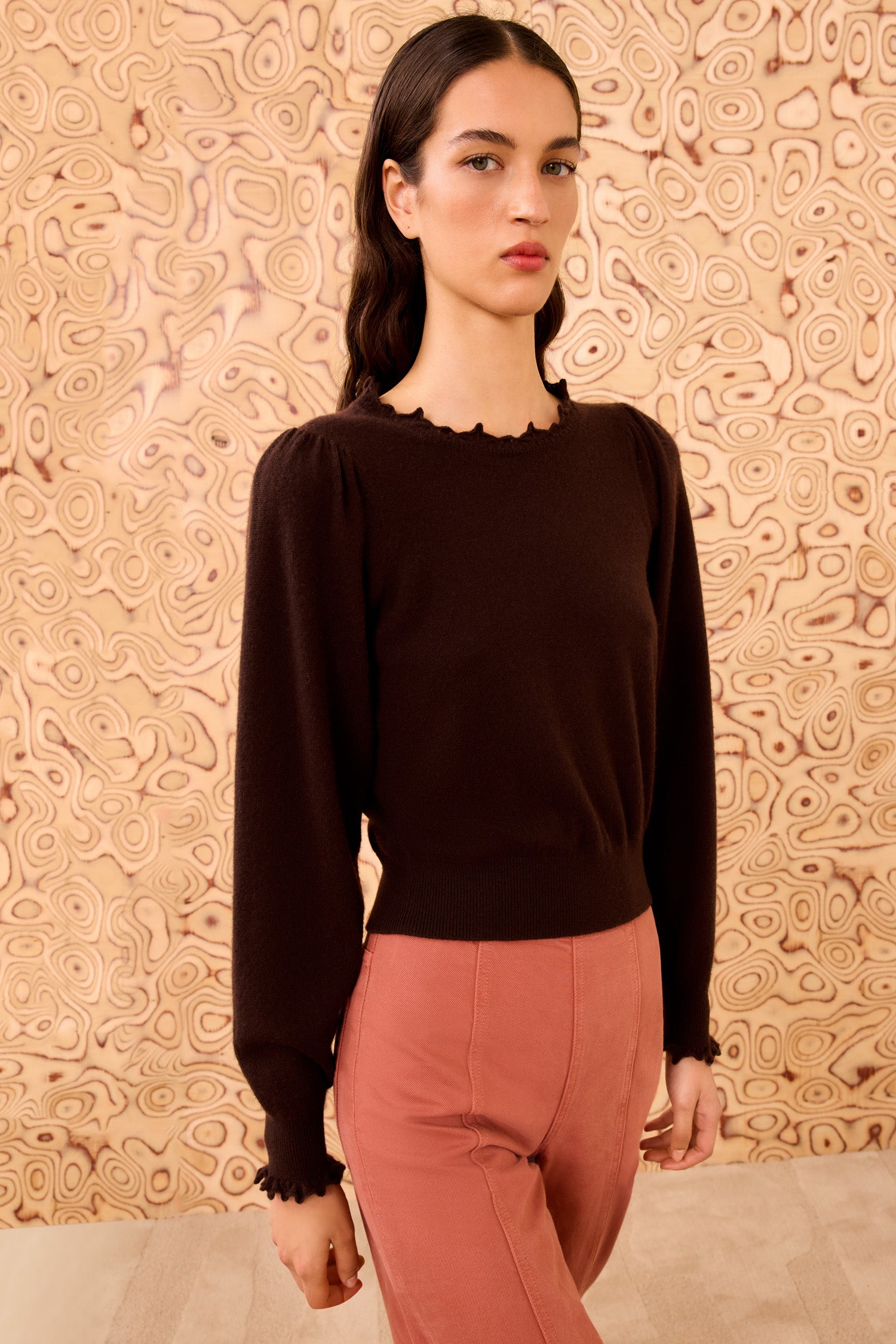 Ulla Johnson Adette Long Sleeve Pullover - Wenge