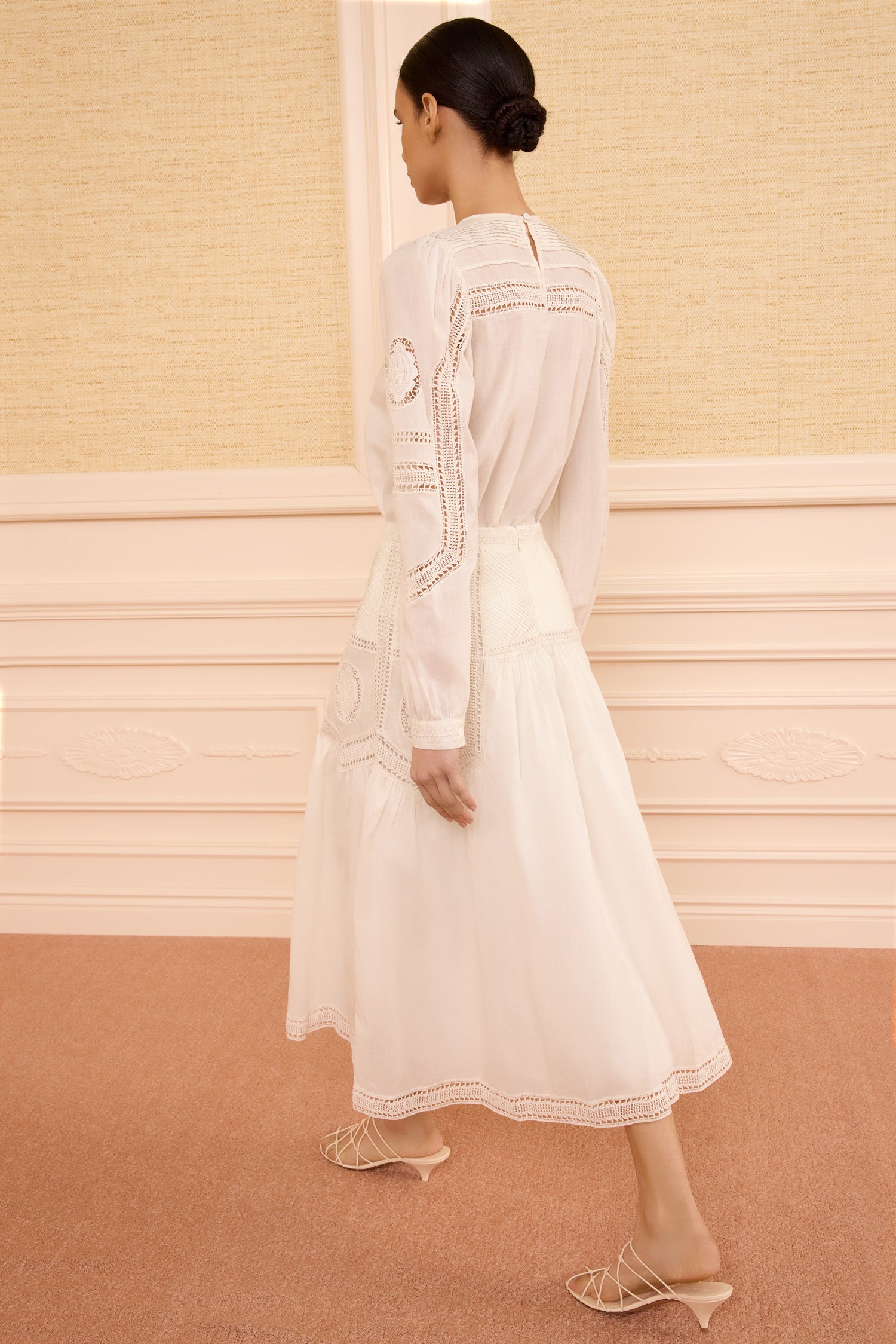 Alice Cotton Midi Skirt - Pristine