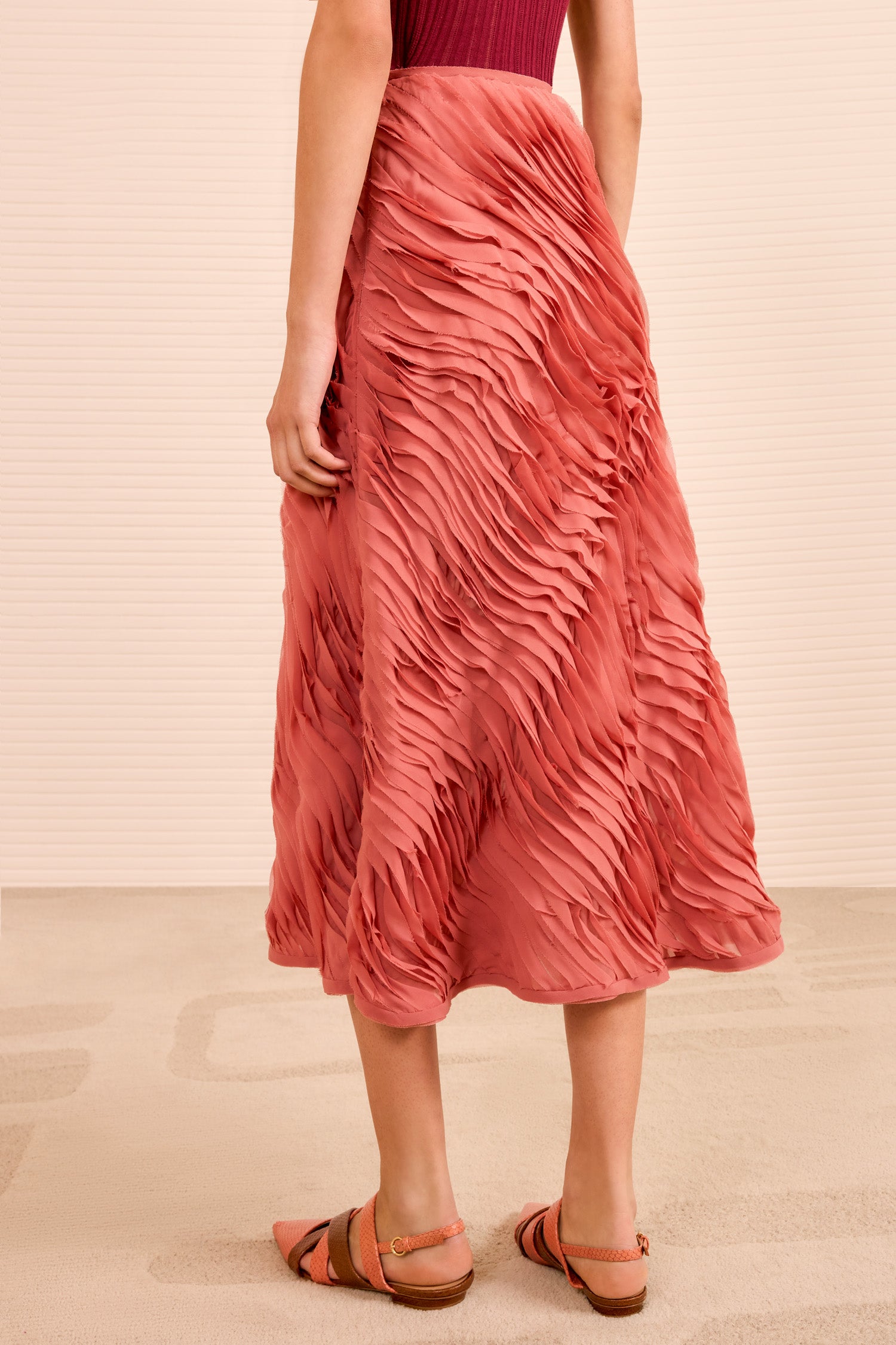 Ulla Johnson Amiko Midi Skirt - Chestnut