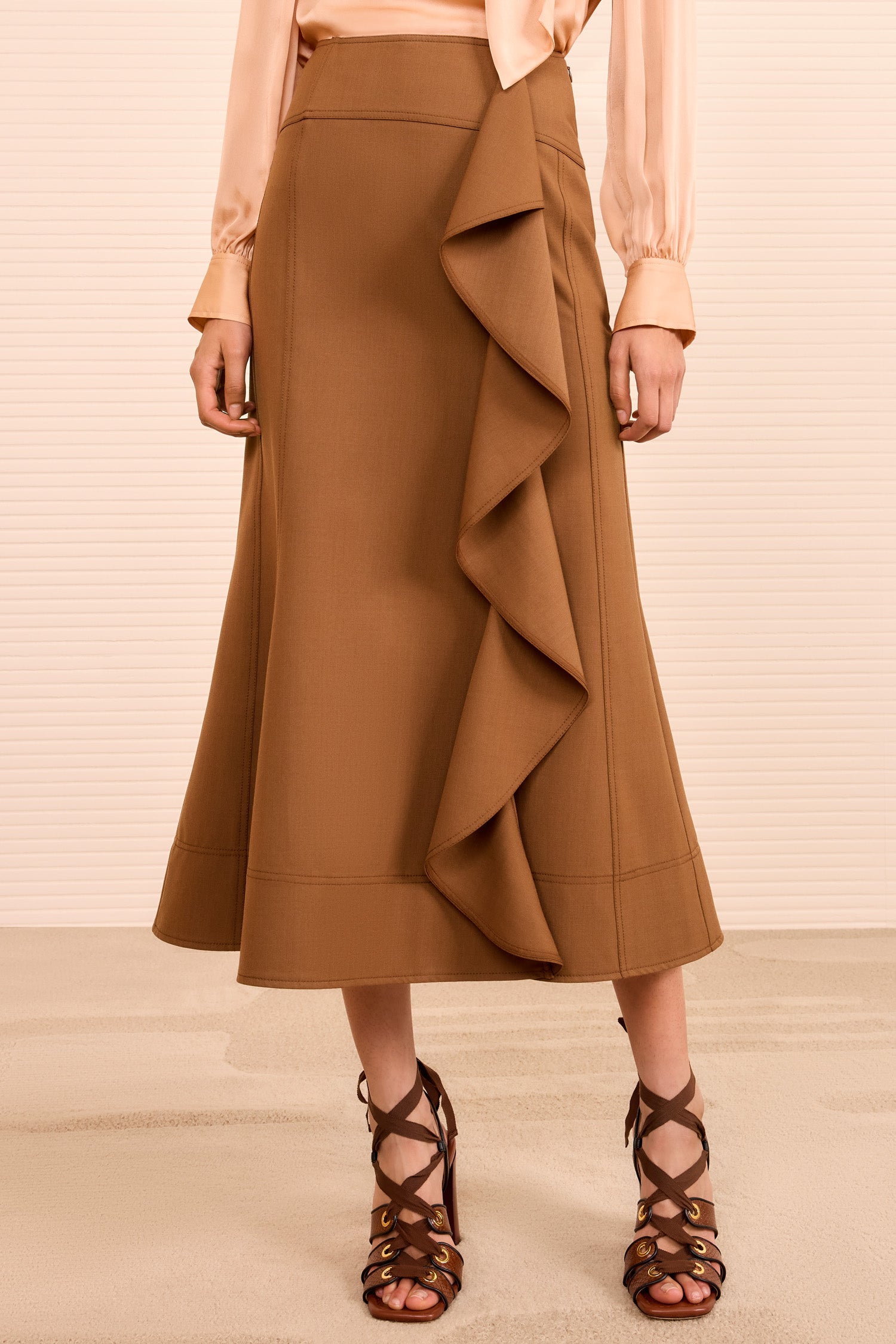 Ulla Johnson Ammonite Cascading Ruffle Skirt - Cinder