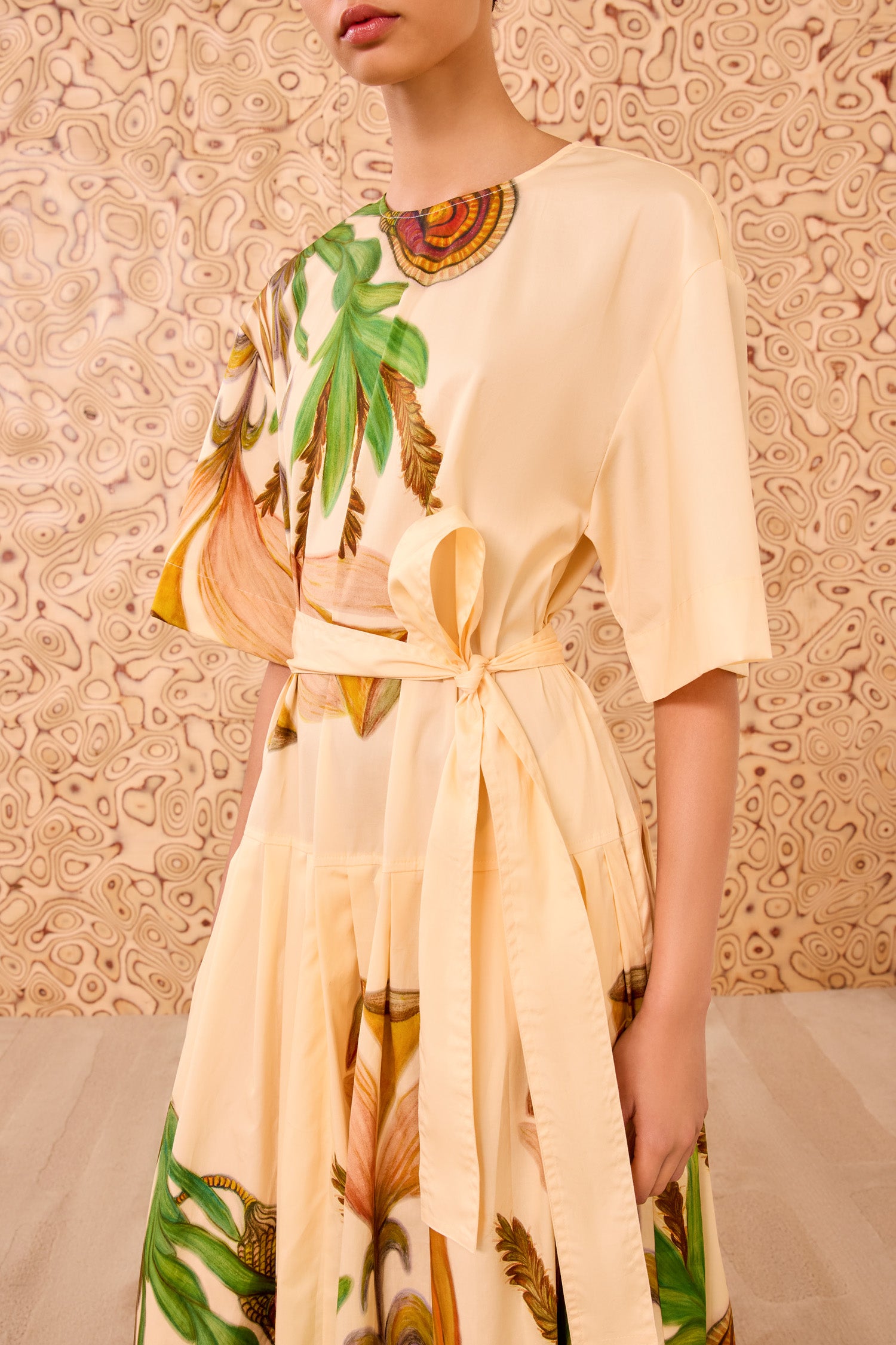 Aniline Drop Waist Cotton Dress - Inner Nature