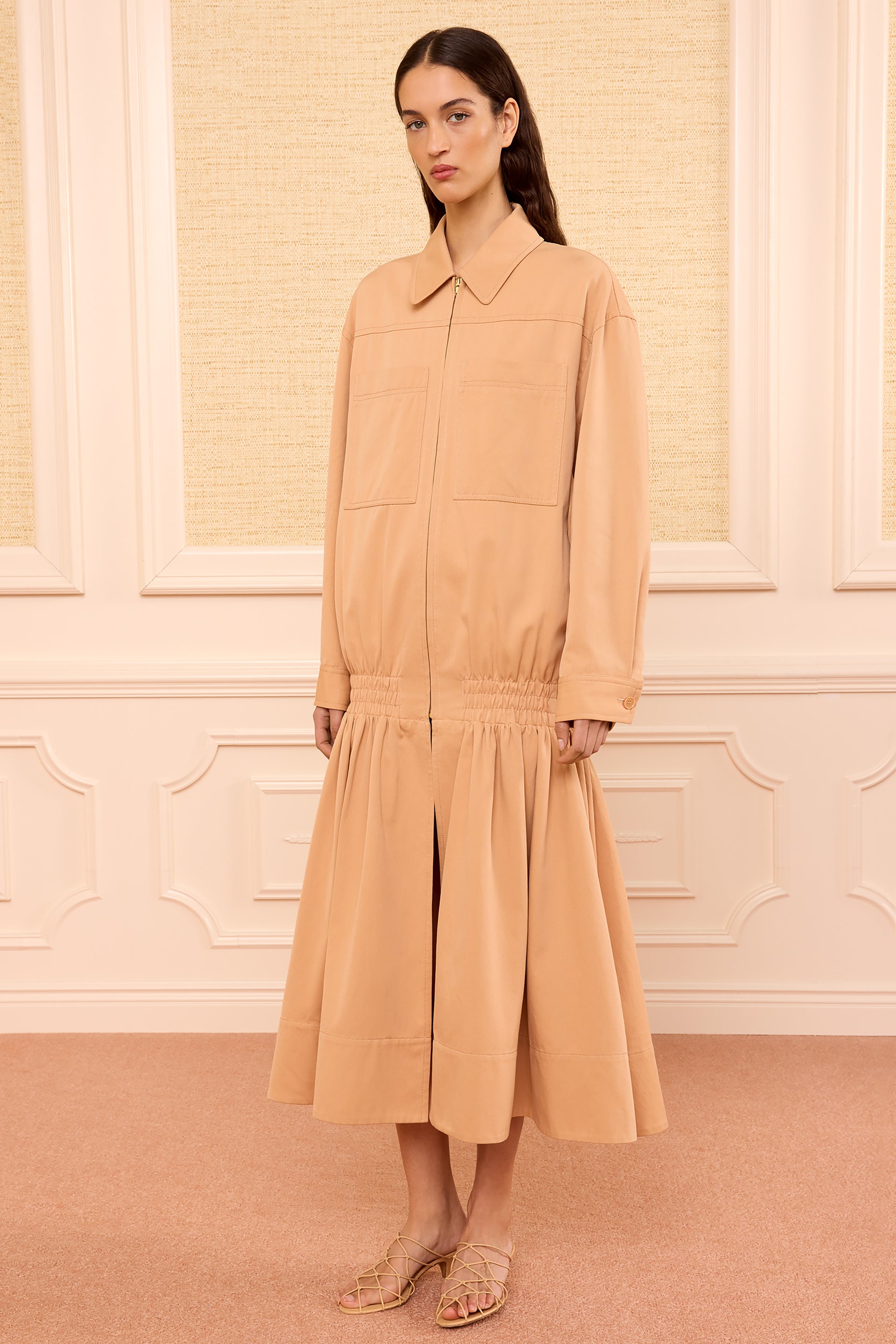 Ulla Johnson Aubrey Cotton Twill Coat - Fawn