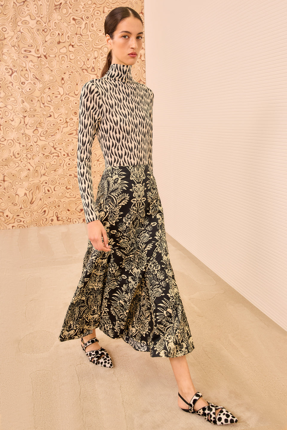 Aurelia Jersey Long Sleeve Turtleneck - Silhouette