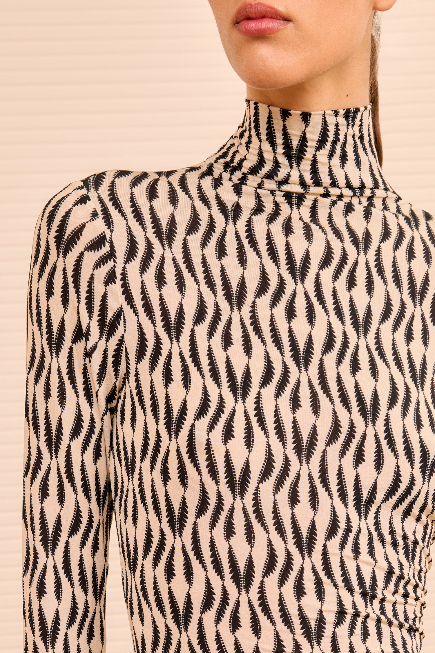 Aurelia Jersey Long Sleeve Turtleneck - Silhouette