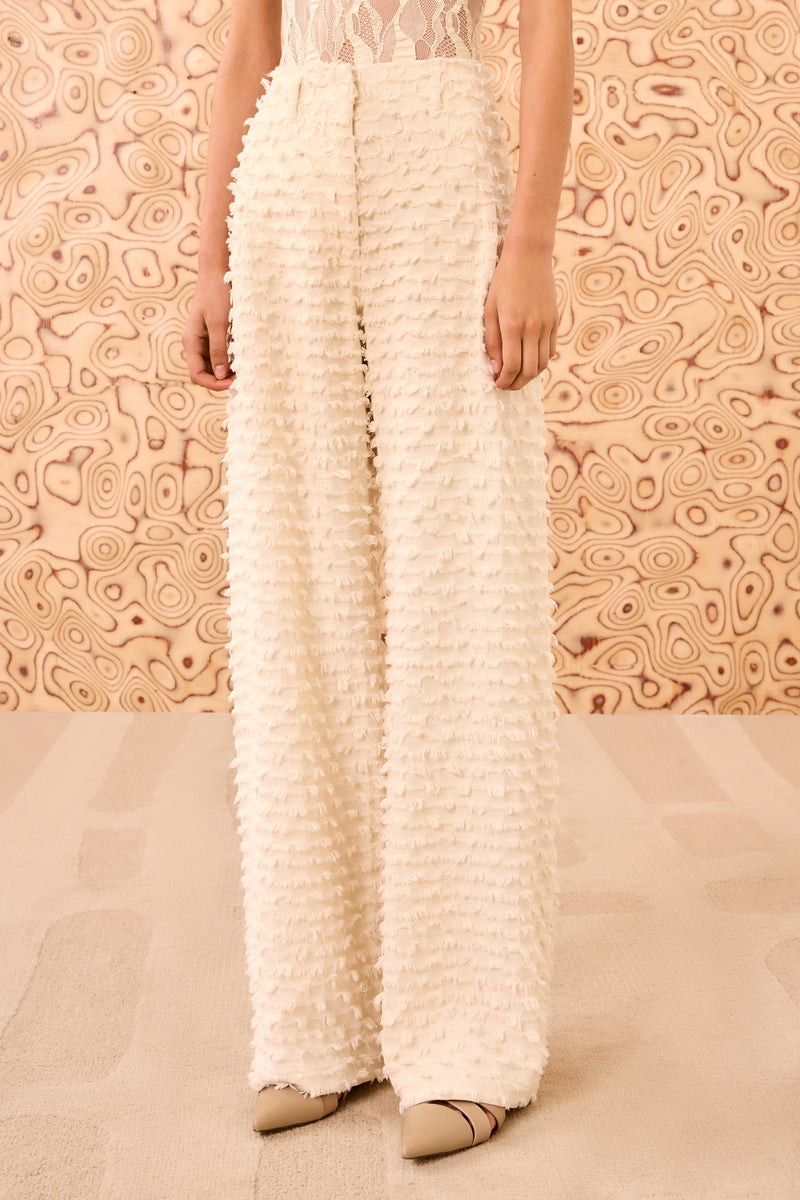 Beatrix Wide Leg Trouser - Ivory - Ulla Johnson