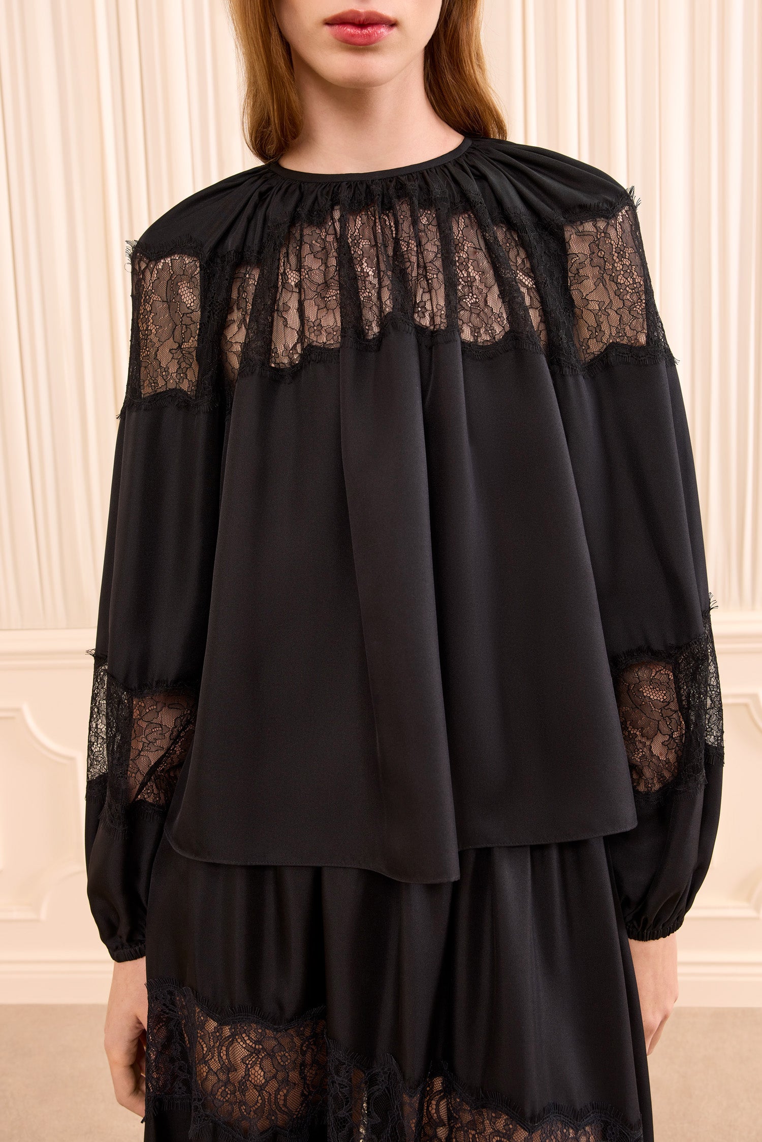 Ulla Johnson Bess Long Sleeve Silk Blouse - Noir