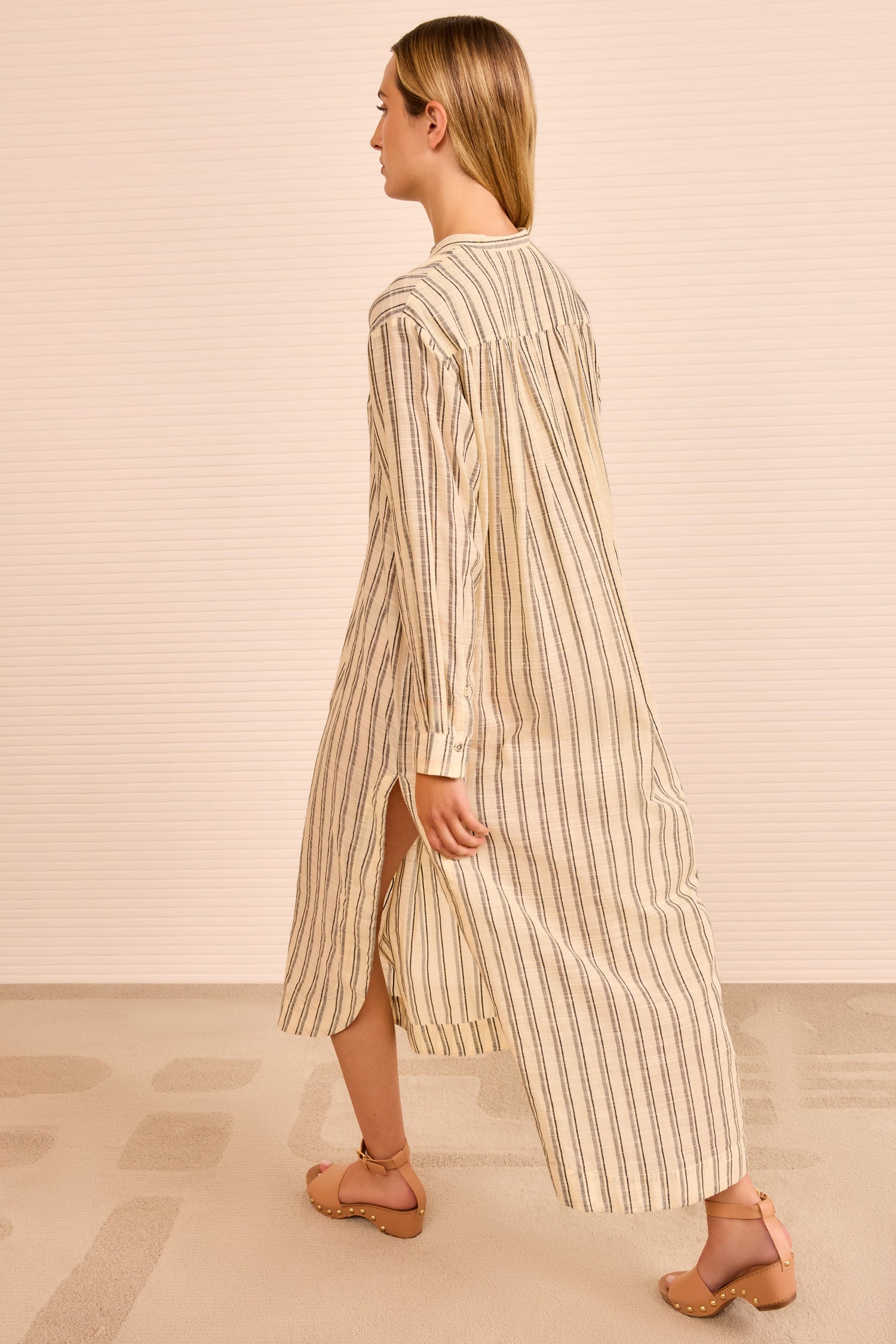 Ulla Johnson Brita Striped Dress Coverup - Cowrie Stripe