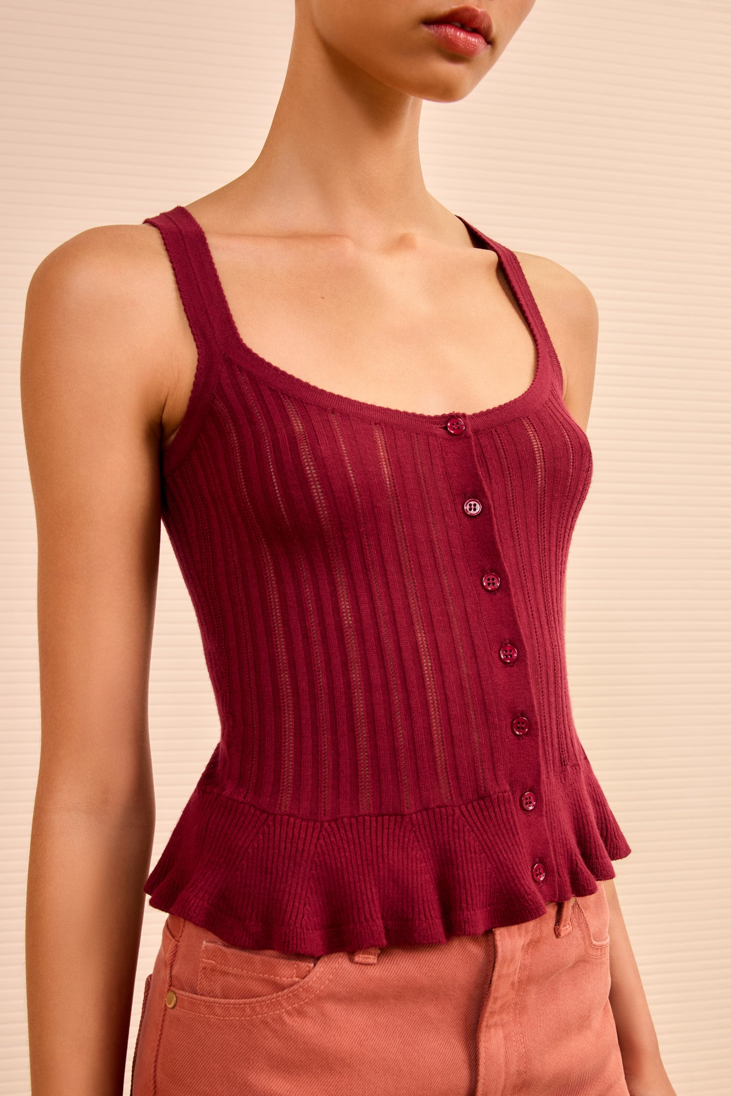 Ulla Johnson Callie Knit Camisole - Claret