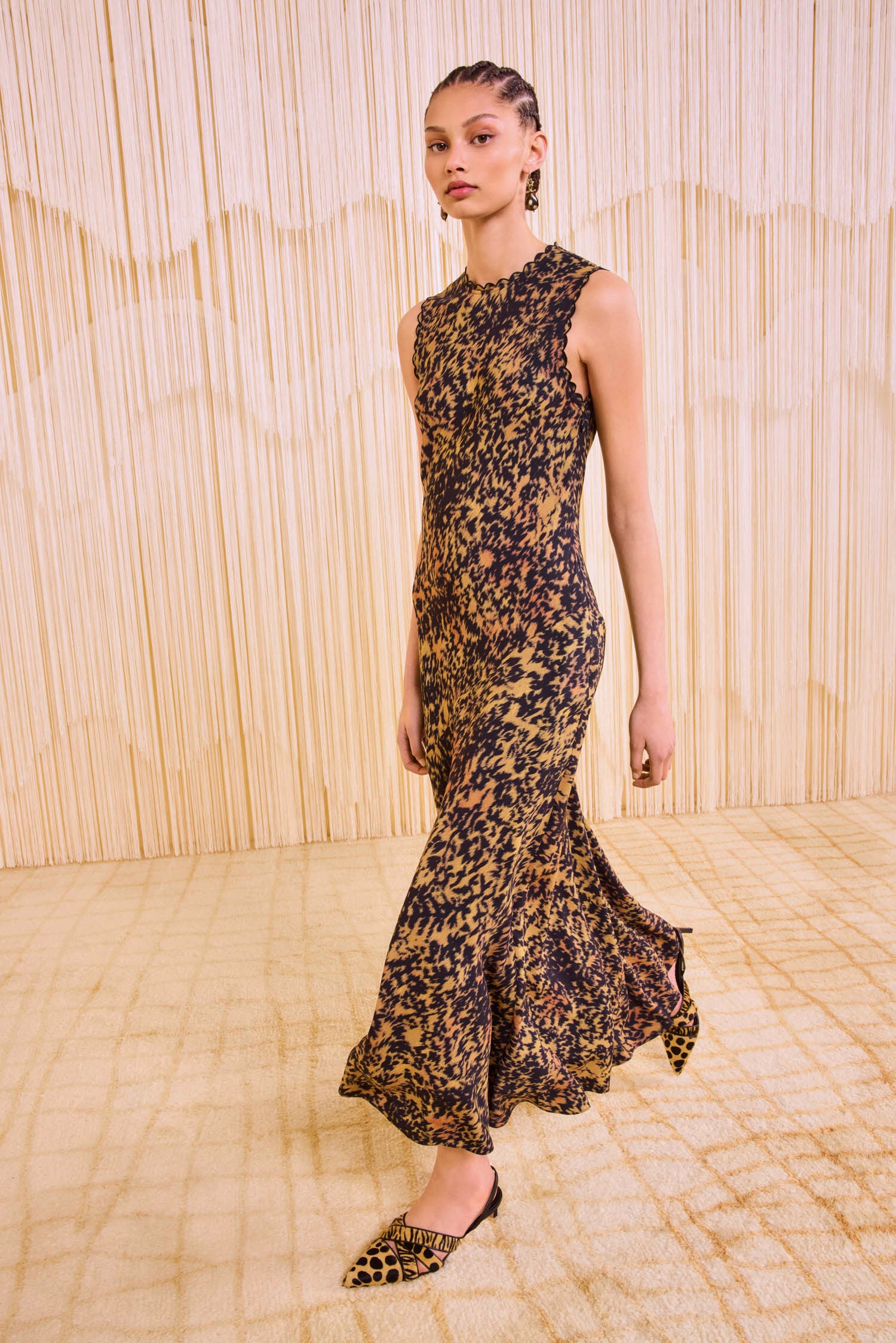 Clea Sleeveless Bias Long Dress - Savannah