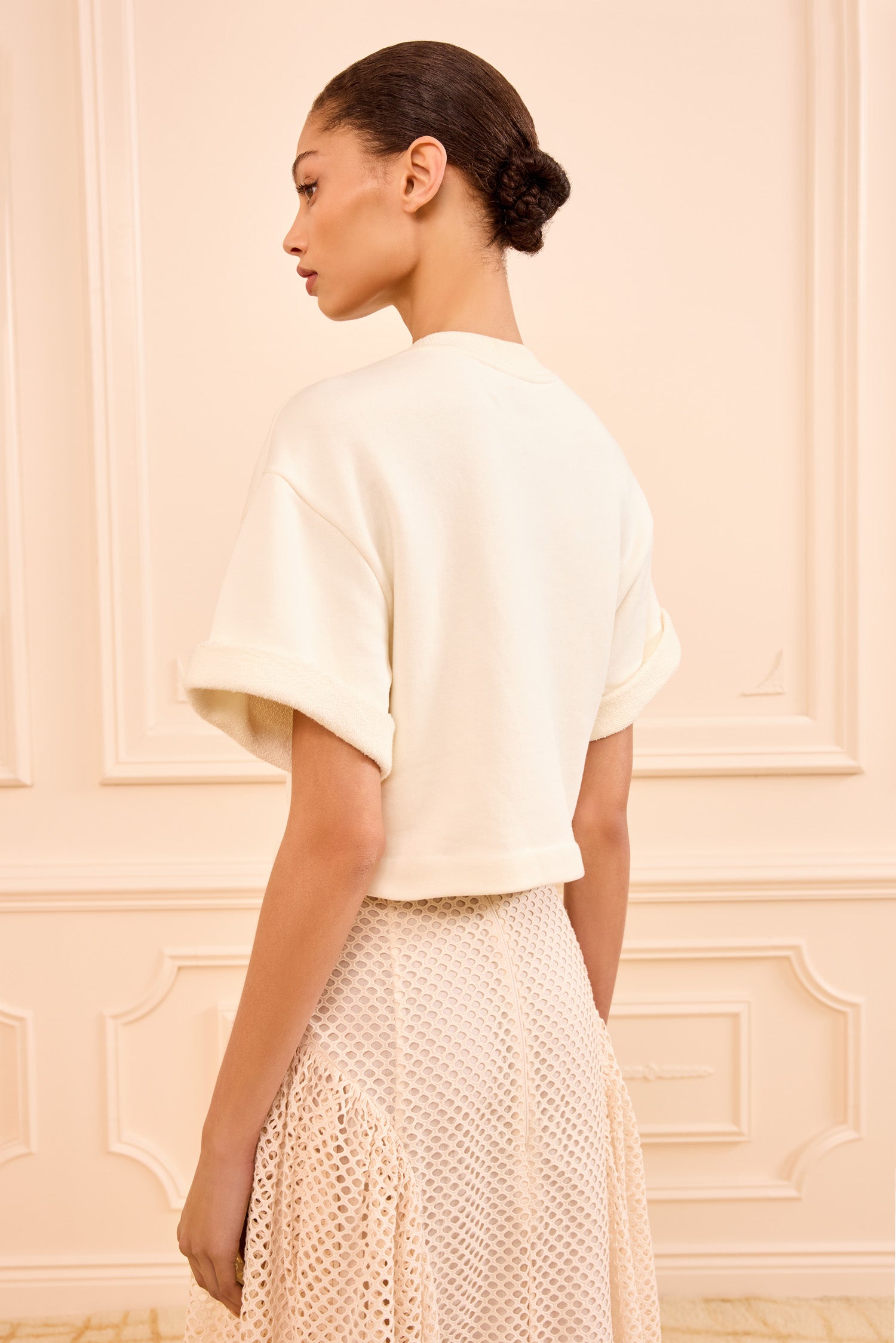 Cove Top with Embroidery - Creme