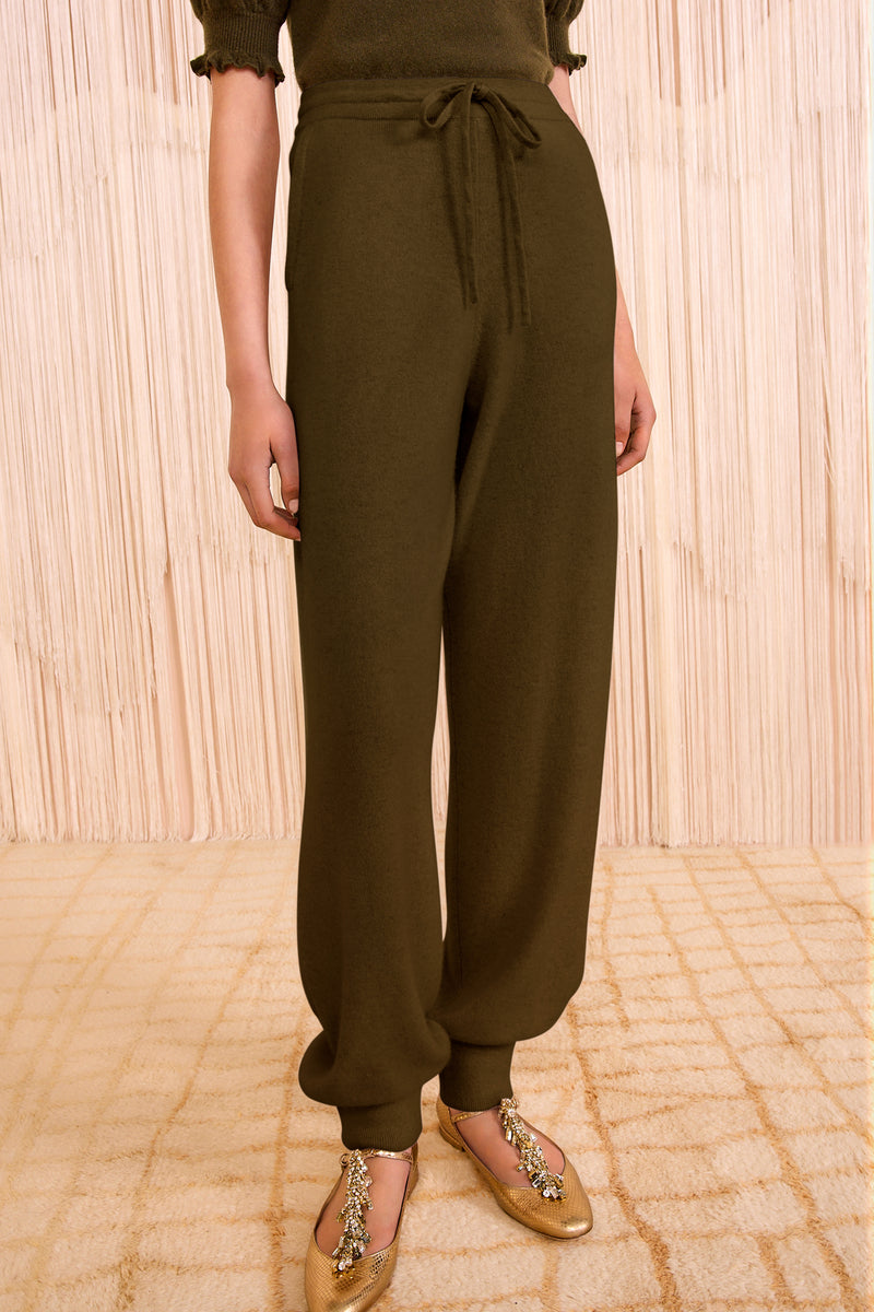 Danica Cashmere Pants - Hunter Green Cashmere Lounge Pant