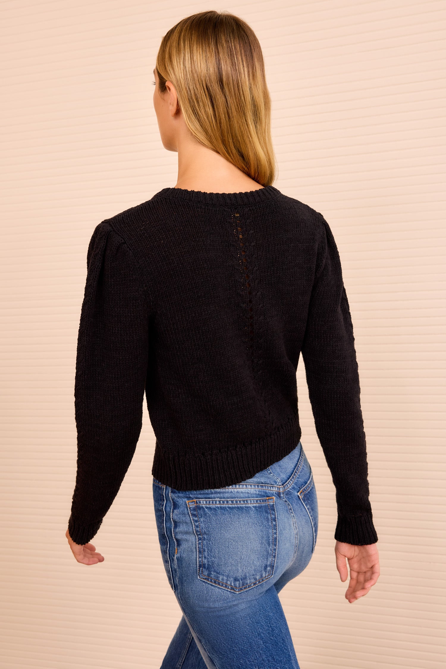 Delphina Long Sleeve Cardigan - Noir