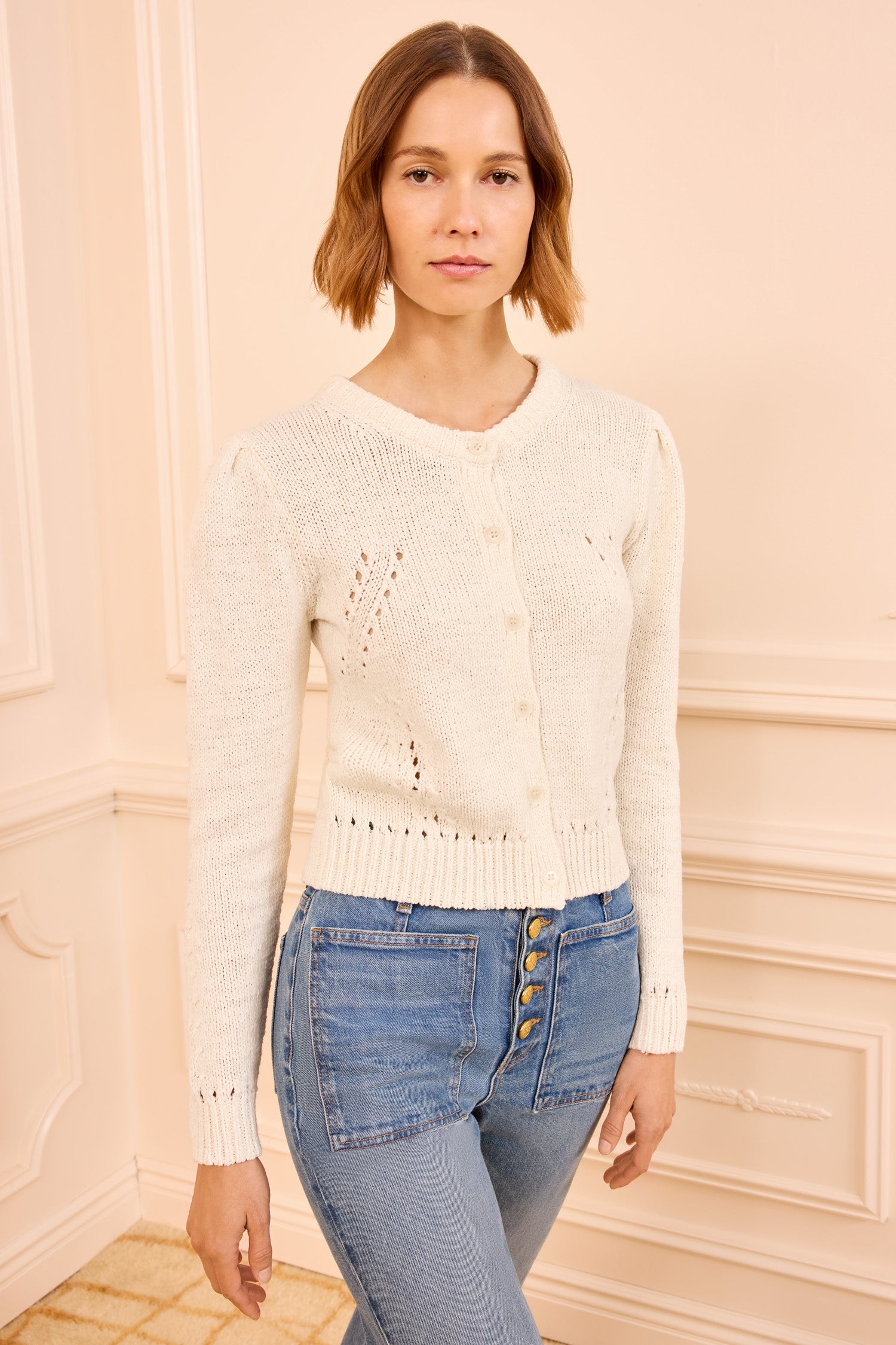 Delphina LS Cardigan - Cowrie