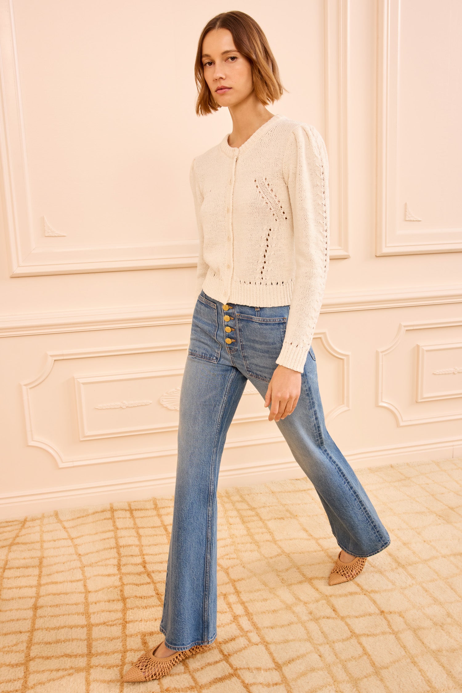 Ulla Johnson Delphina LS Cardigan - Cowrie