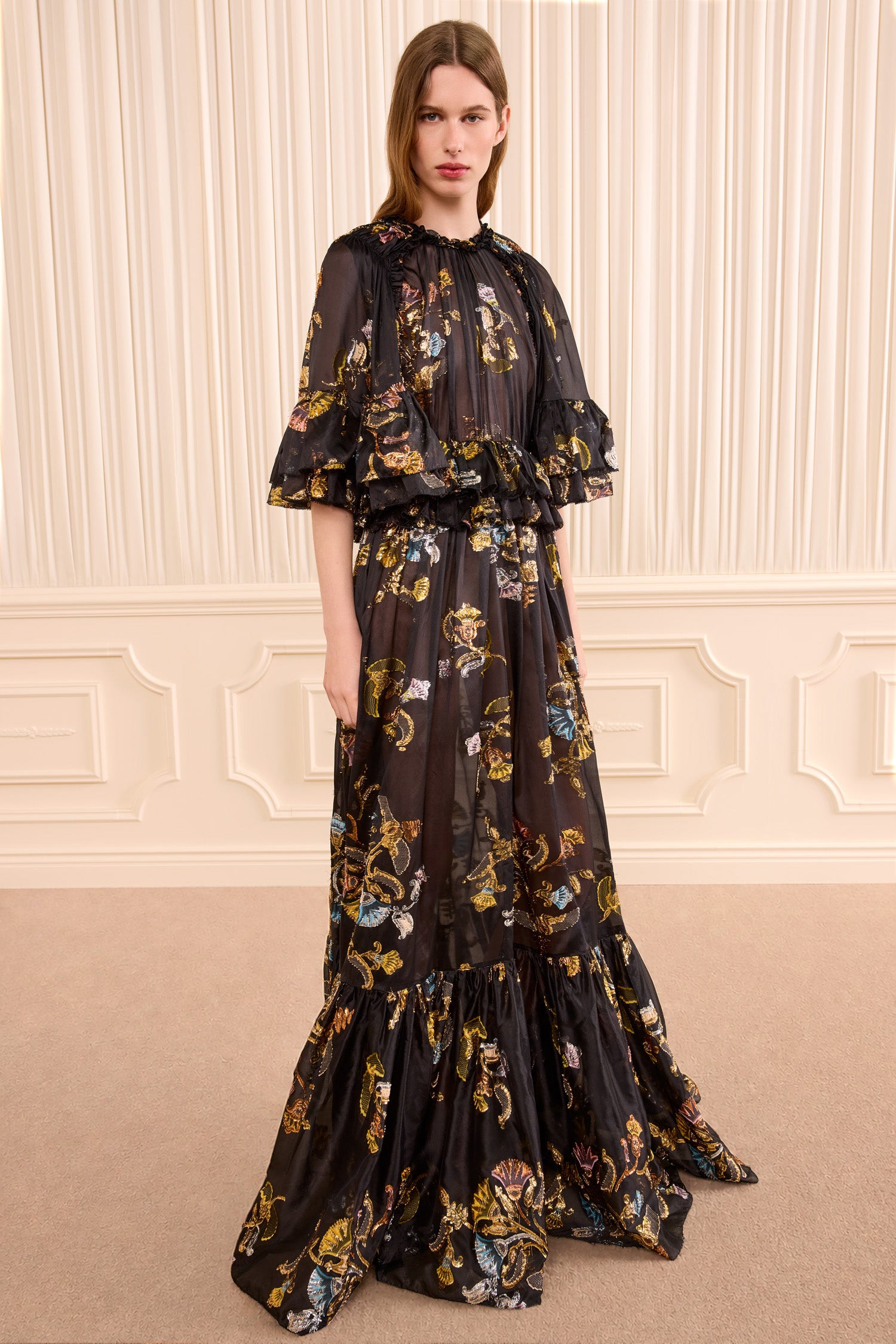 Ulla Johnson Diann Ruffled Silk Gown - Raven
