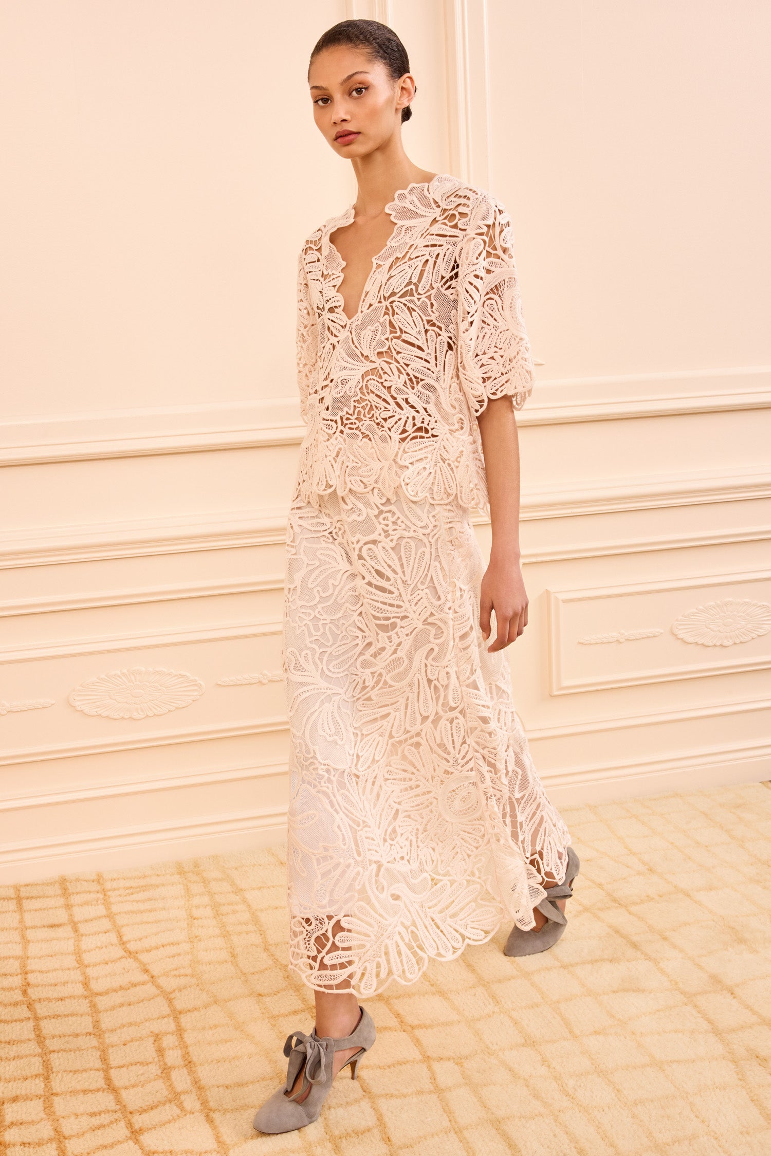 Dua Corded Lace Top - Chalk