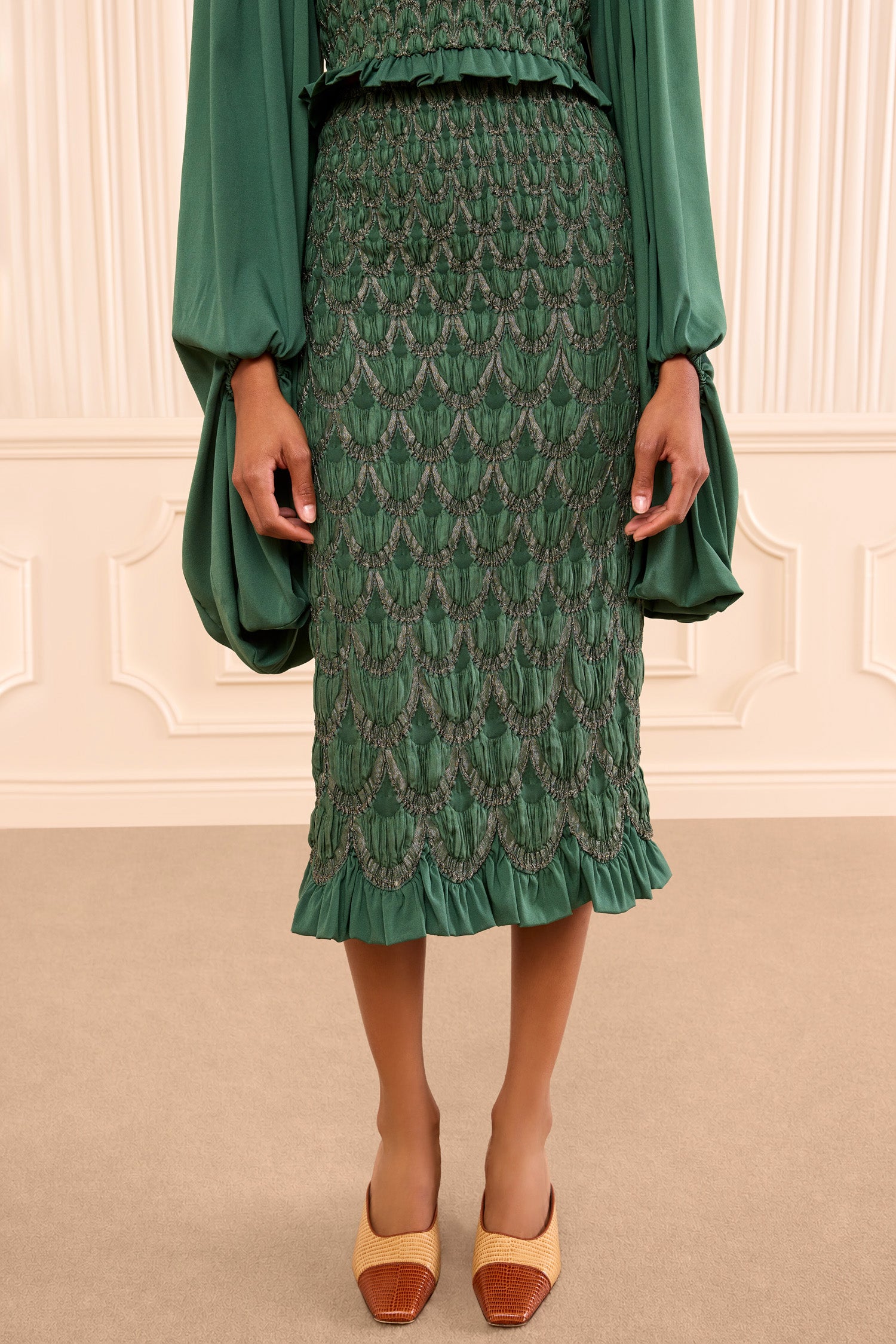 Ulla Johnson Eleanora Silk Skirt - Tourmaline