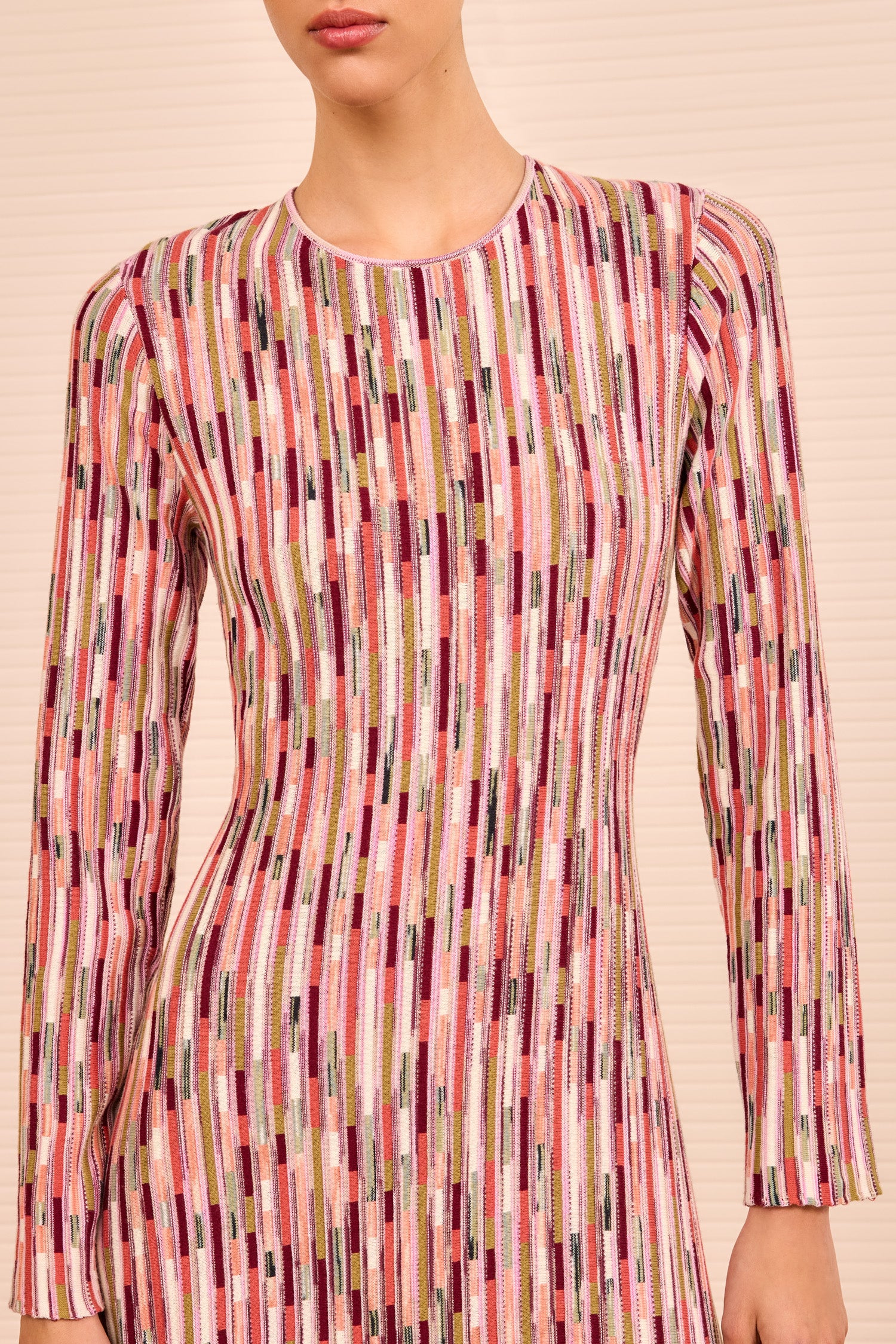 Estella Multicolor Midi Dress - Rosewood