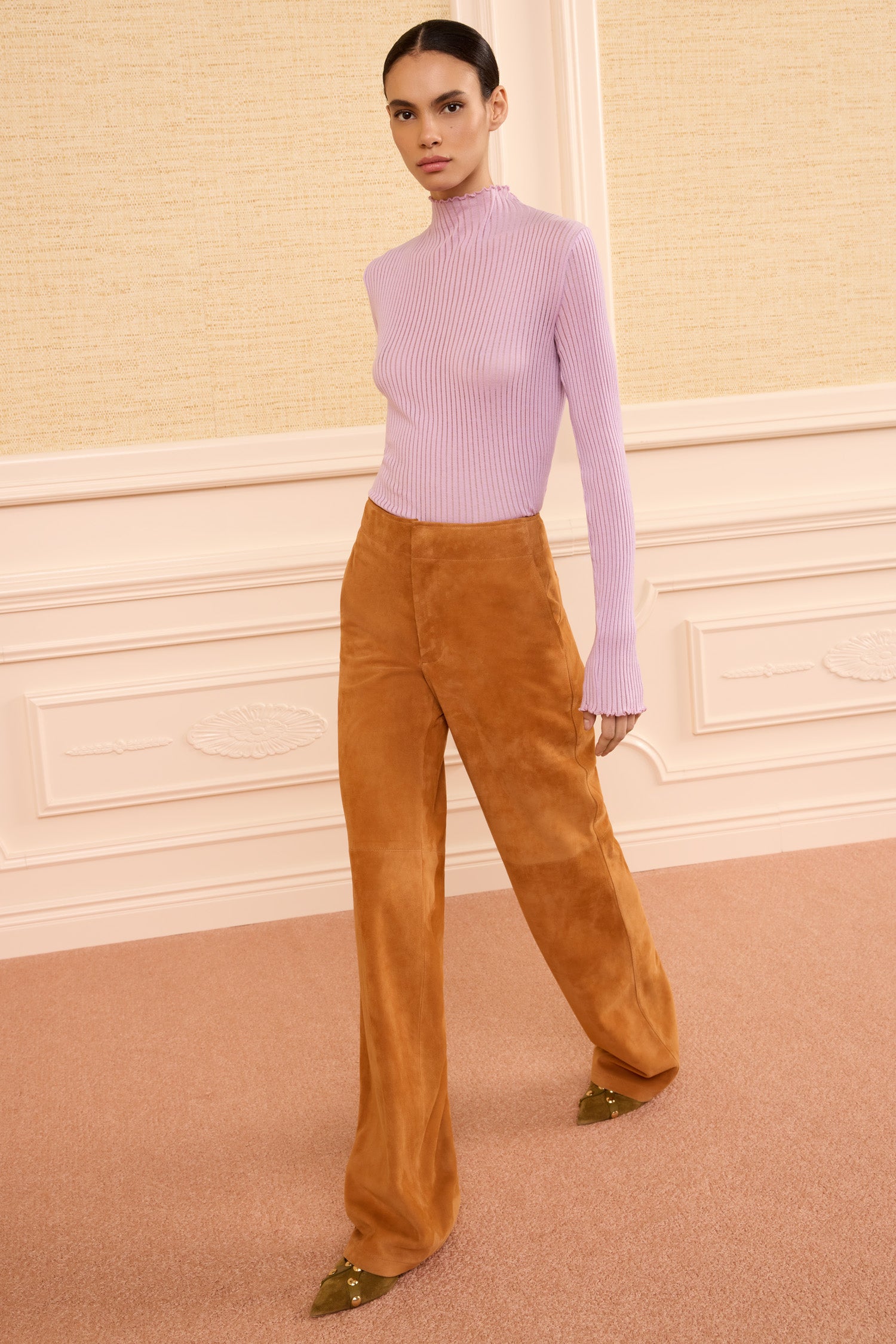 Ulla Johnson Evie Turtleneck Top - Lilac
