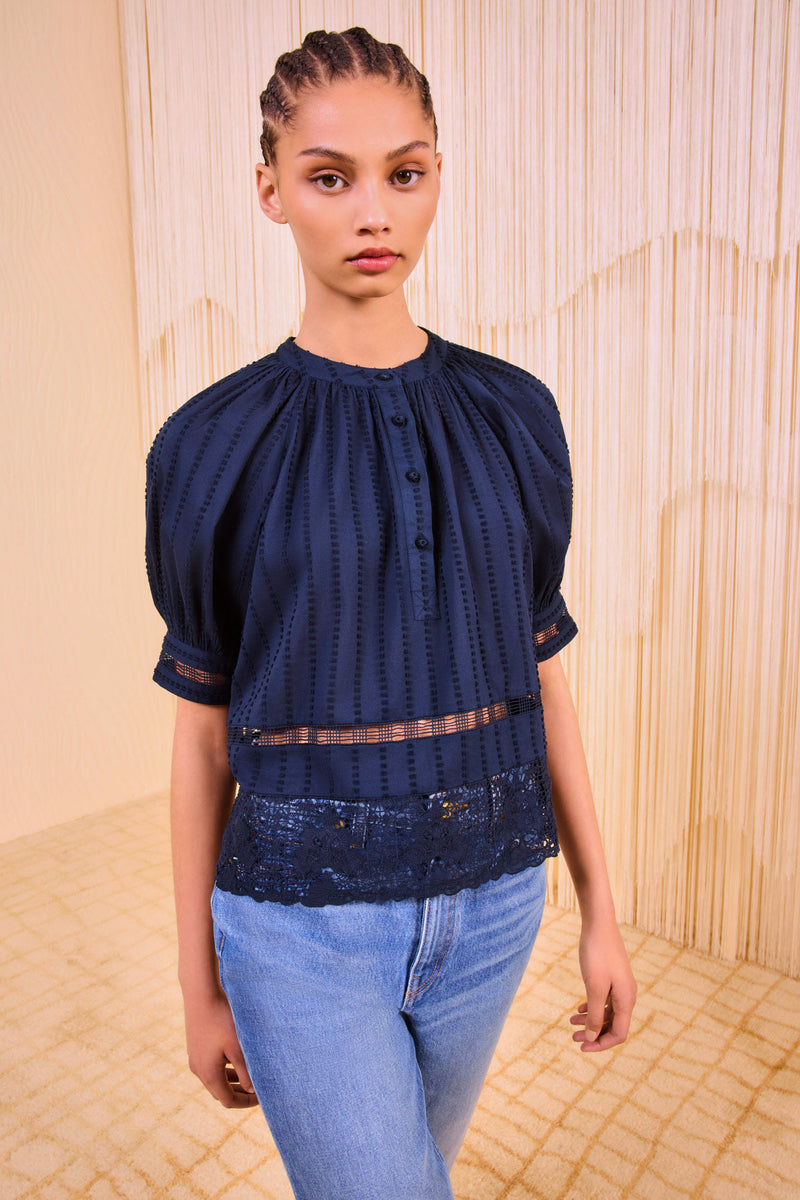 bibiy CORA PUFF BLOUSE　BLUE BIBIY. MADE |CORA PUFF BLOUSE BLUE｜Bibiy.