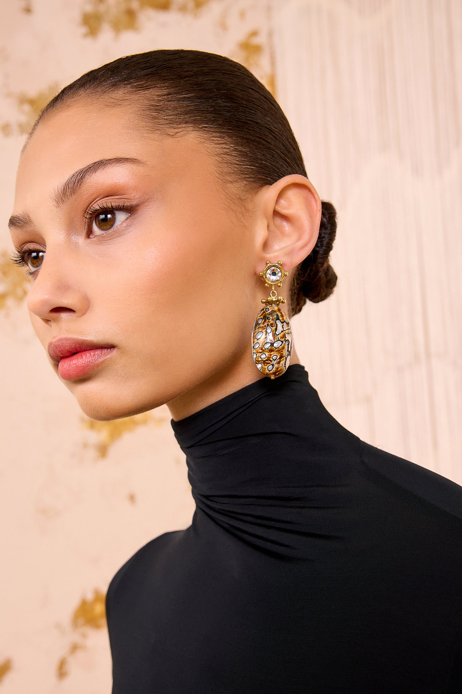 Fiori Black Multi Drop Earring - Black Multi
