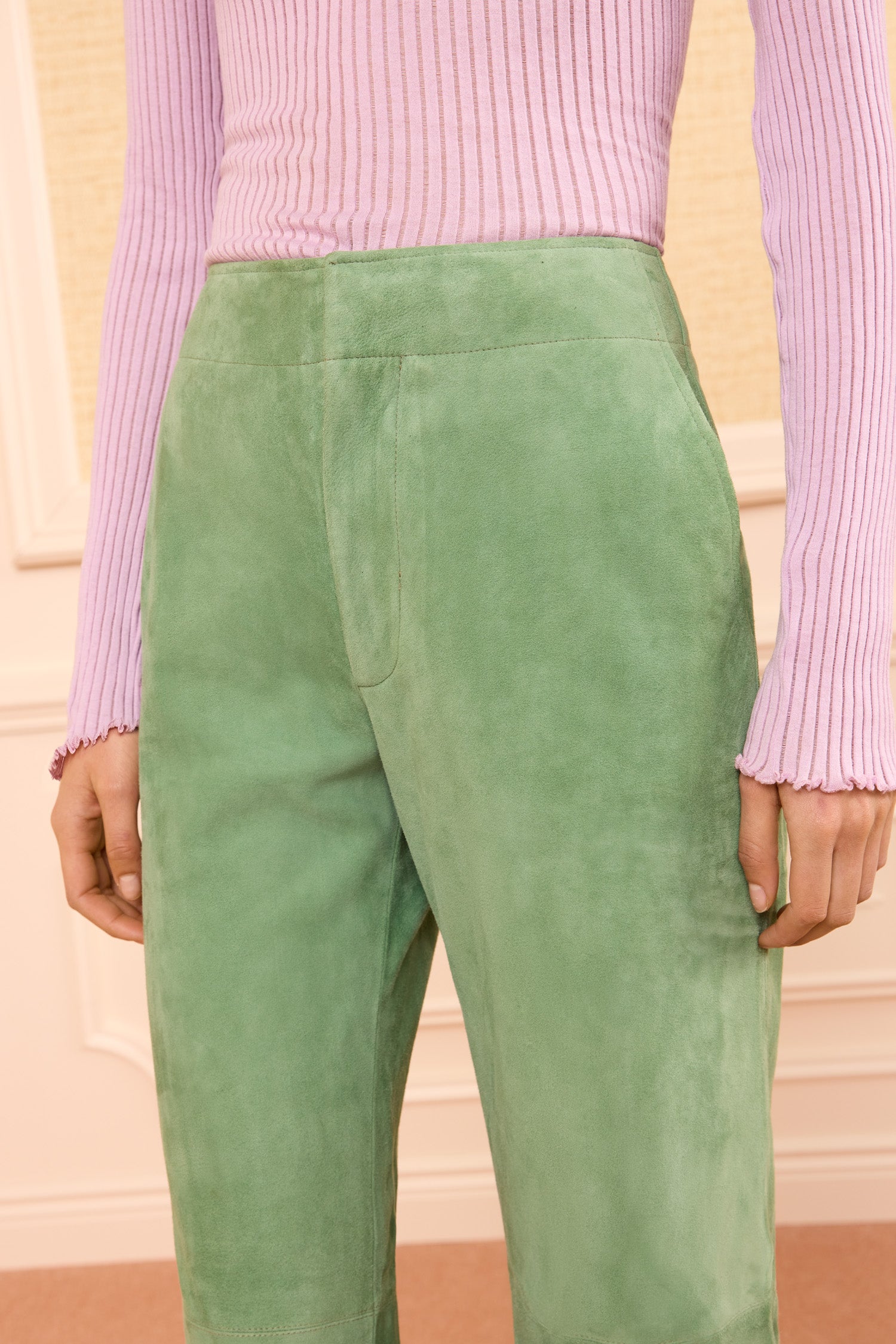 Ulla Johnson Freja Suede Pant - Aventurine