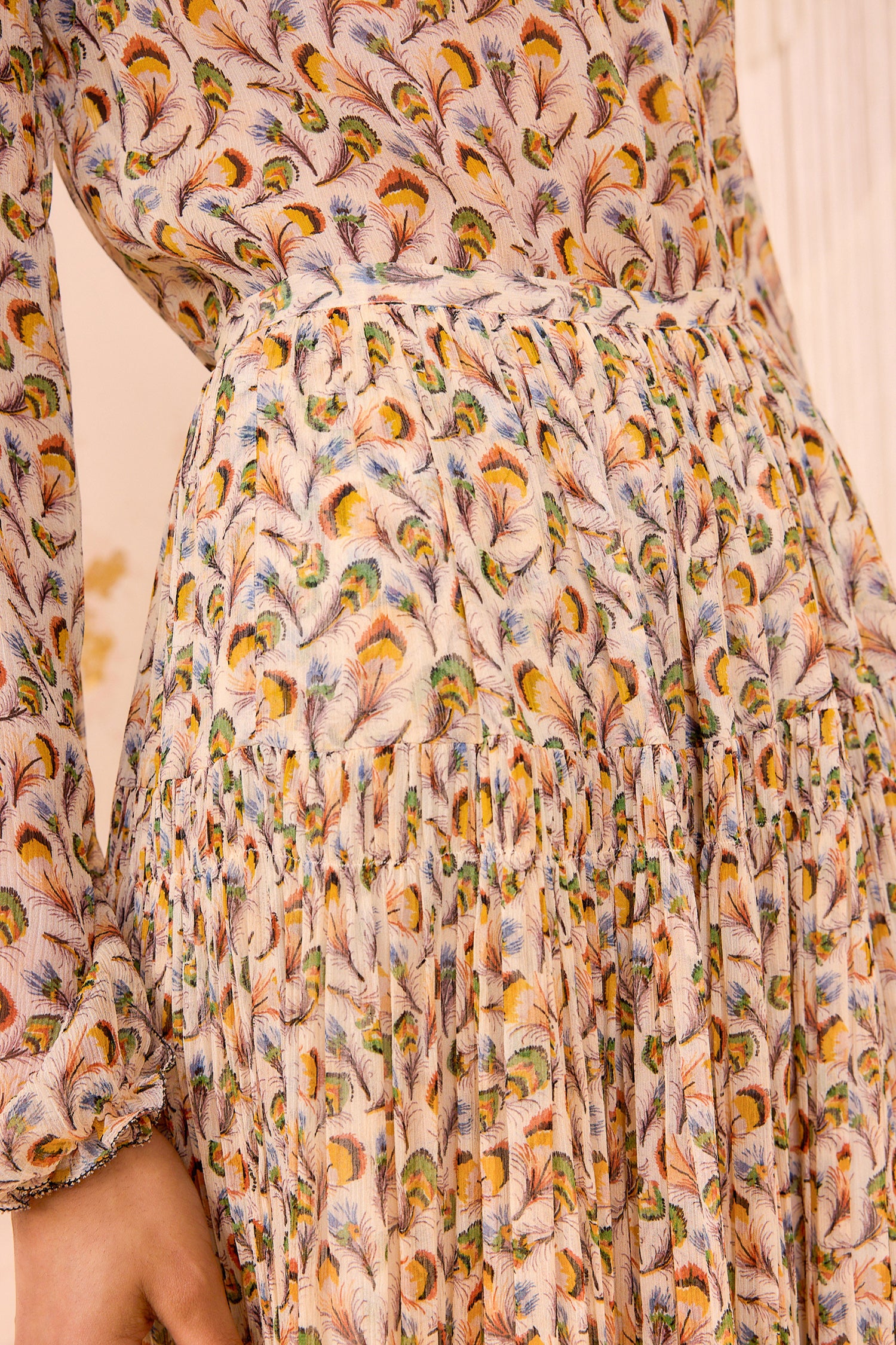 Gaelle Silk High Waist Maxi Skirt - Swan