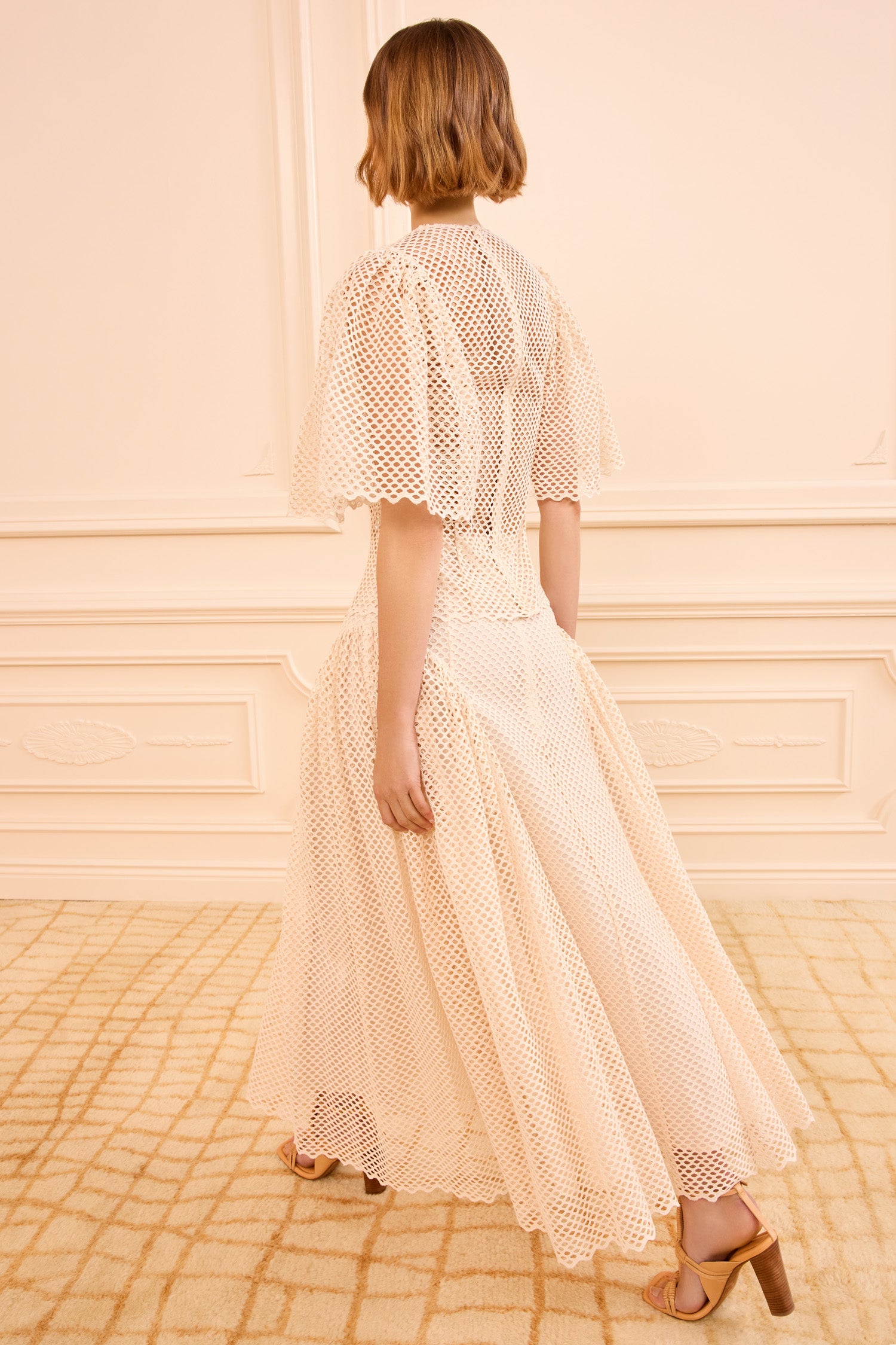 Hera Eyelet Cotton Top - Cowrie