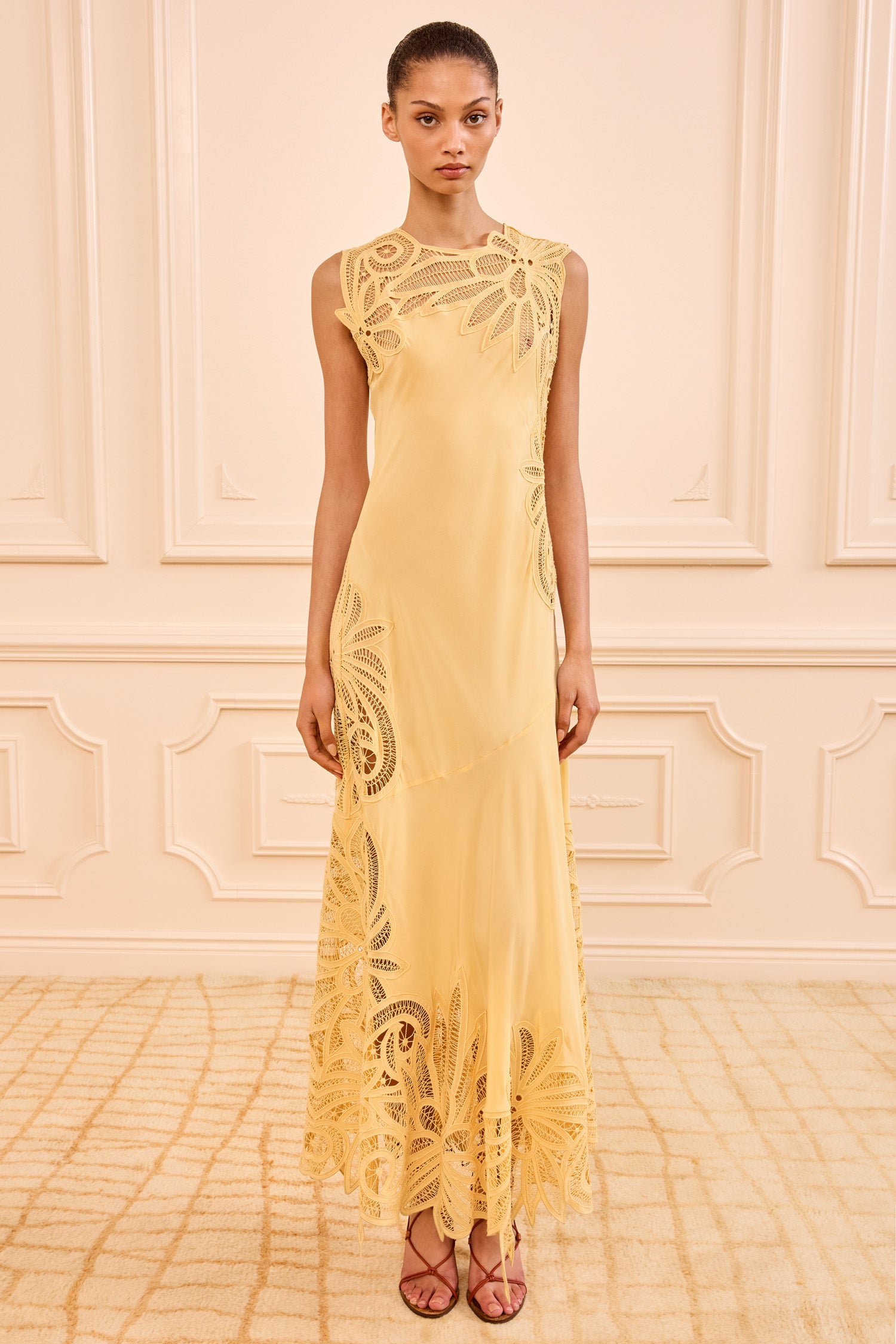 Ulla Johnson Idra Lace Applique Dress - Dandelion