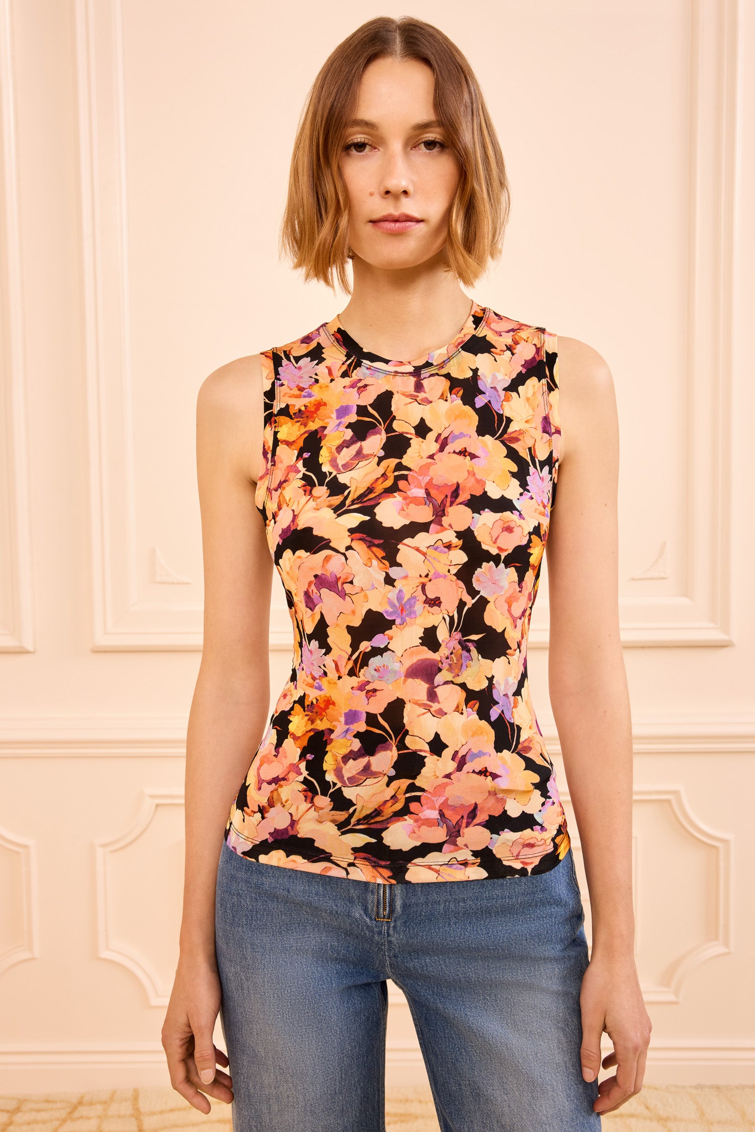 Ulla Johnson Ines Jersey Top - Night Bloom